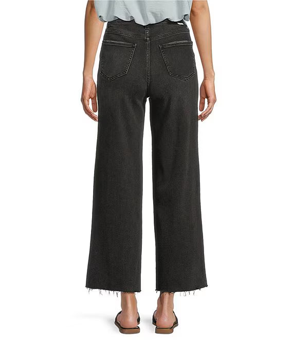 Daze Denim | Pleaser High Rise Wide Ankle Length Dark Denim Jeans
