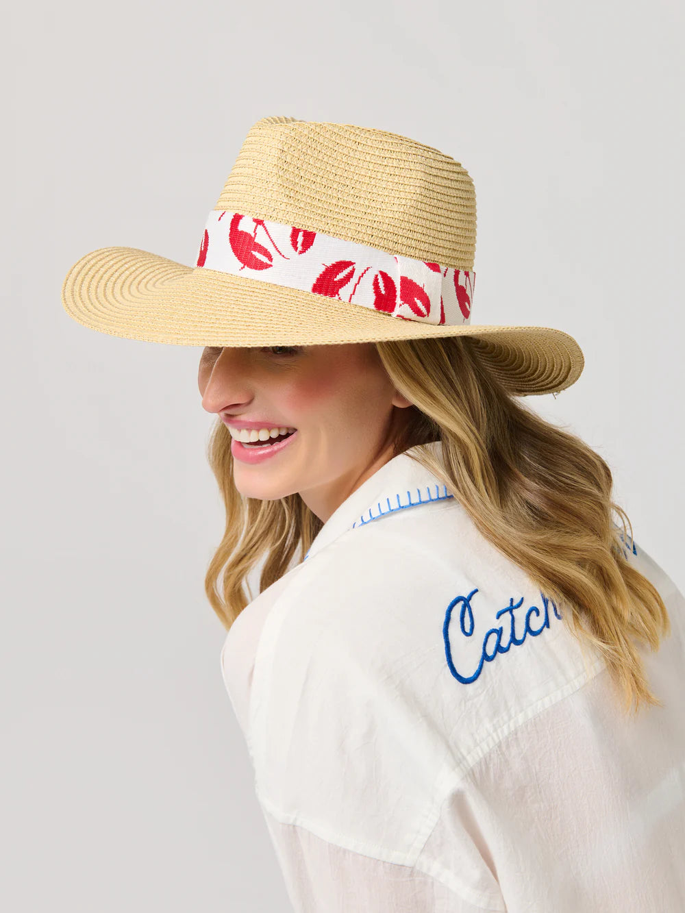 Shiraleah Claudia Tote and Hat Set, Red