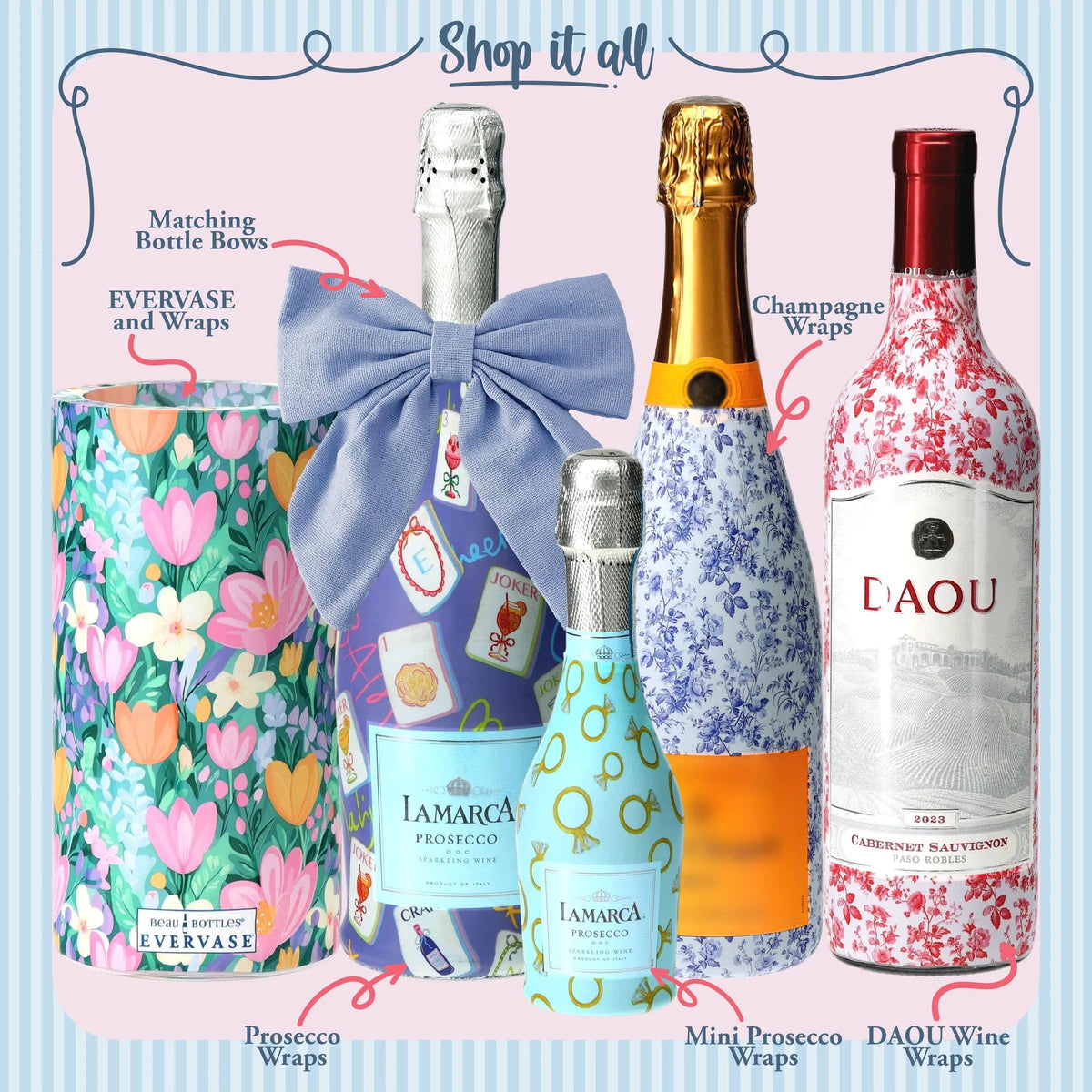 Lemon Champagne Bottle Wrap – Hostess Gift
