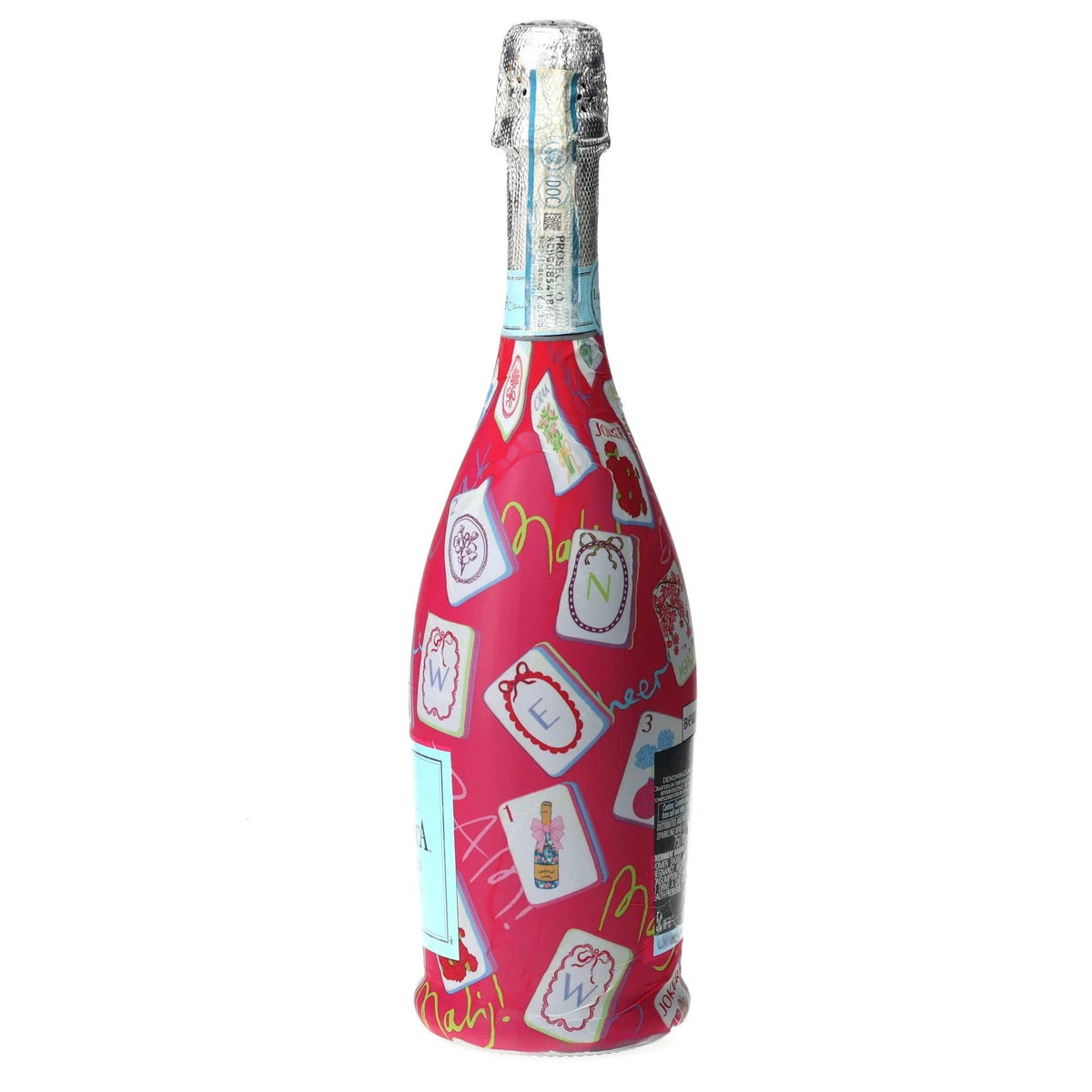 Pink Mahjong Prosecco Bottle Wrap – Gift for Her