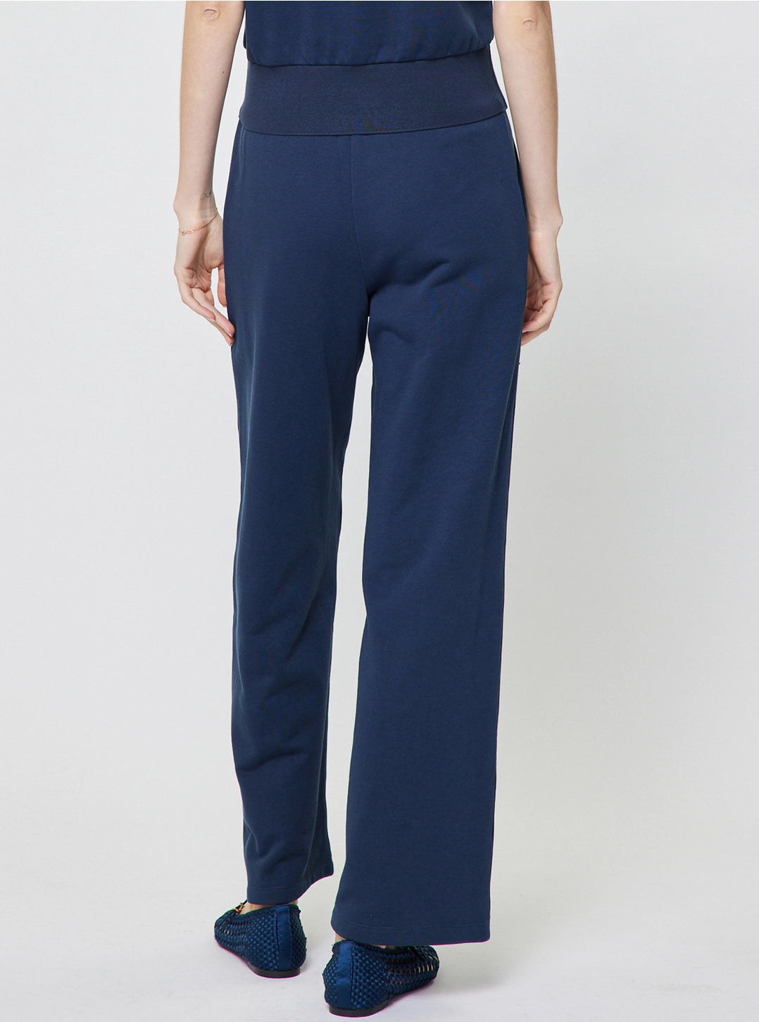 Embroidered Wide Leg Drawstring Pants