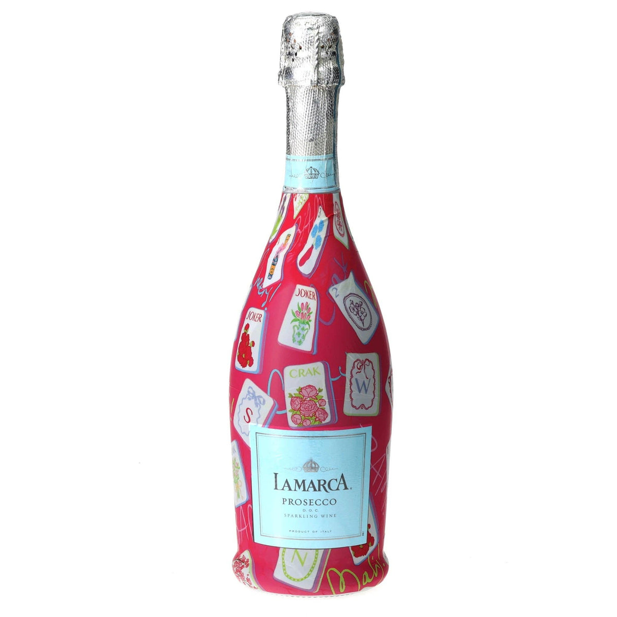 Pink Mahjong Prosecco Bottle Wrap – Gift for Her