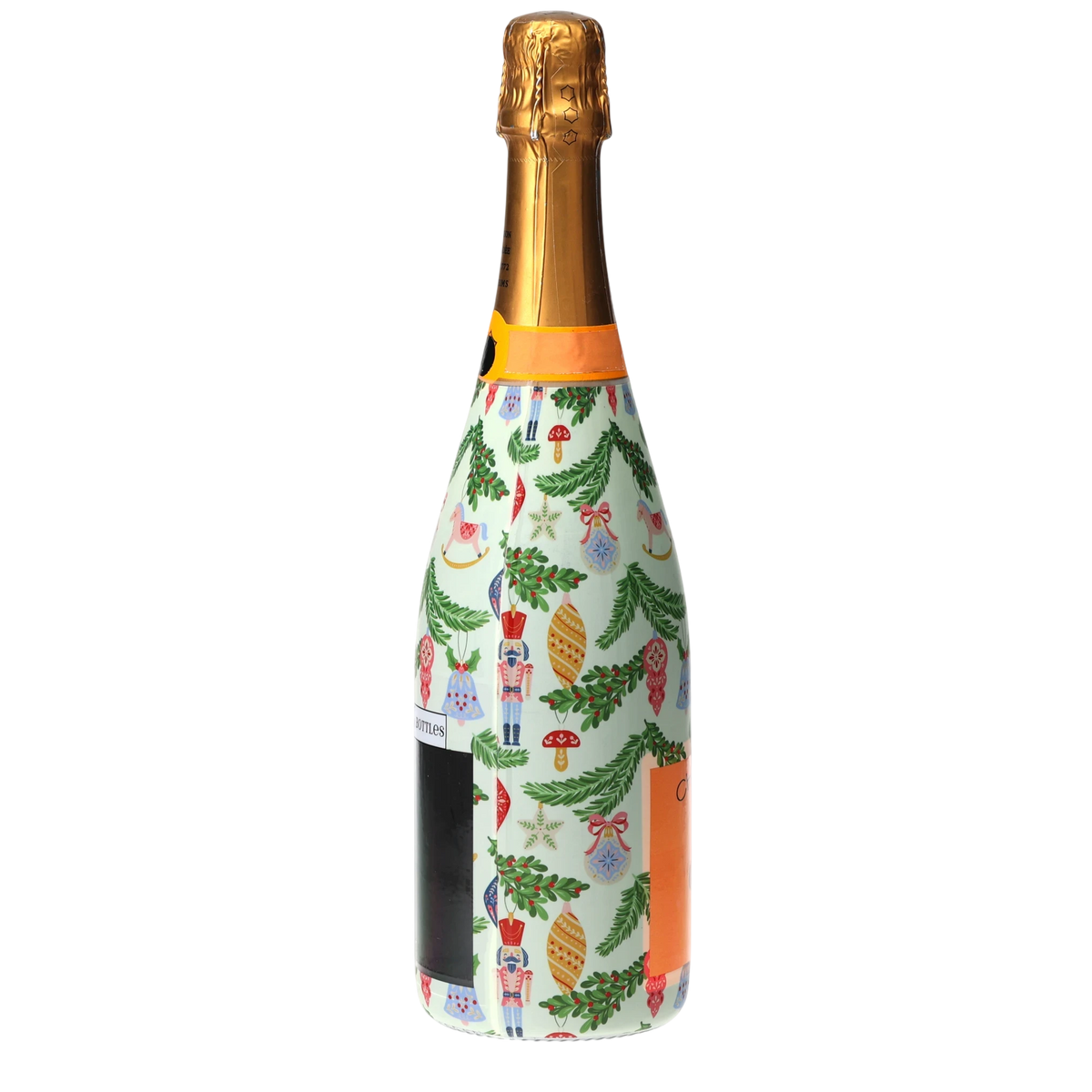 Christmas Ornament Champagne Bottle Wrap – Holiday Hostess Gift