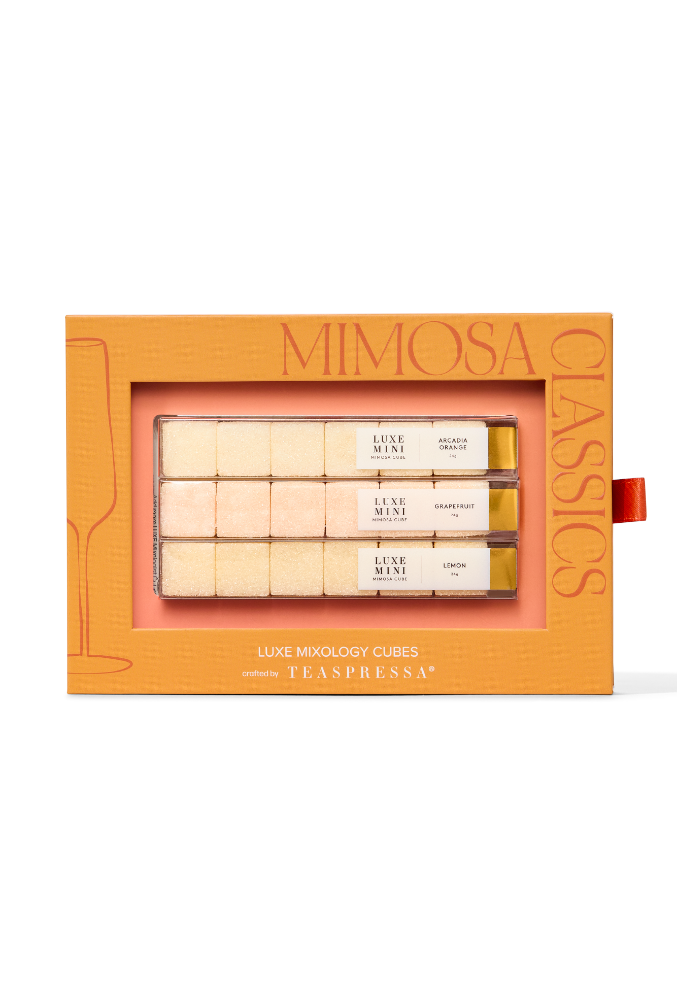 Packaged product with 'Mimosa Classics' branding on a white background