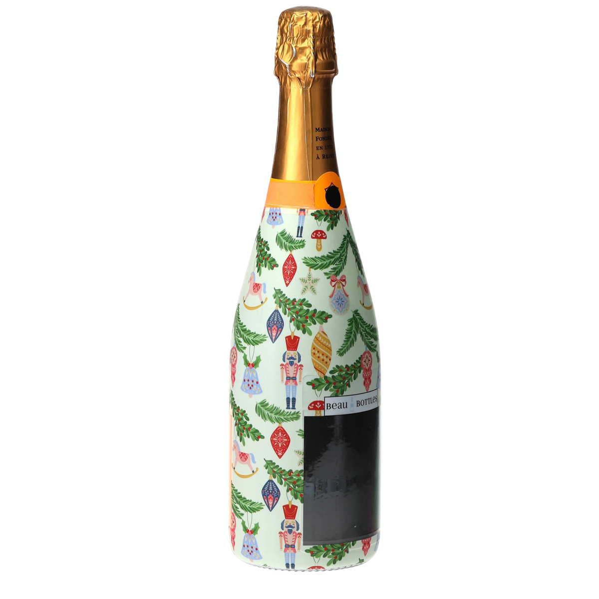 Christmas Ornament Champagne Bottle Wrap – Holiday Hostess Gift