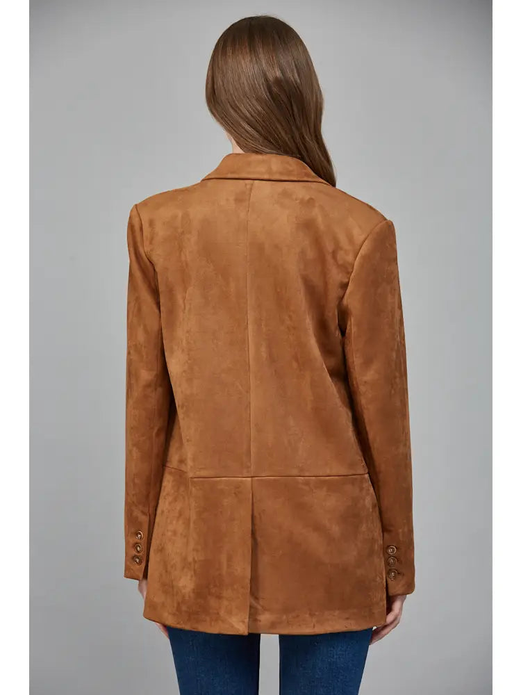 Suede Relaxed Fit Blazer