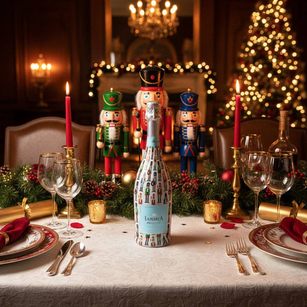 Nutcracker Prosecco Bottle Wrap – Christmas Hostess Gift