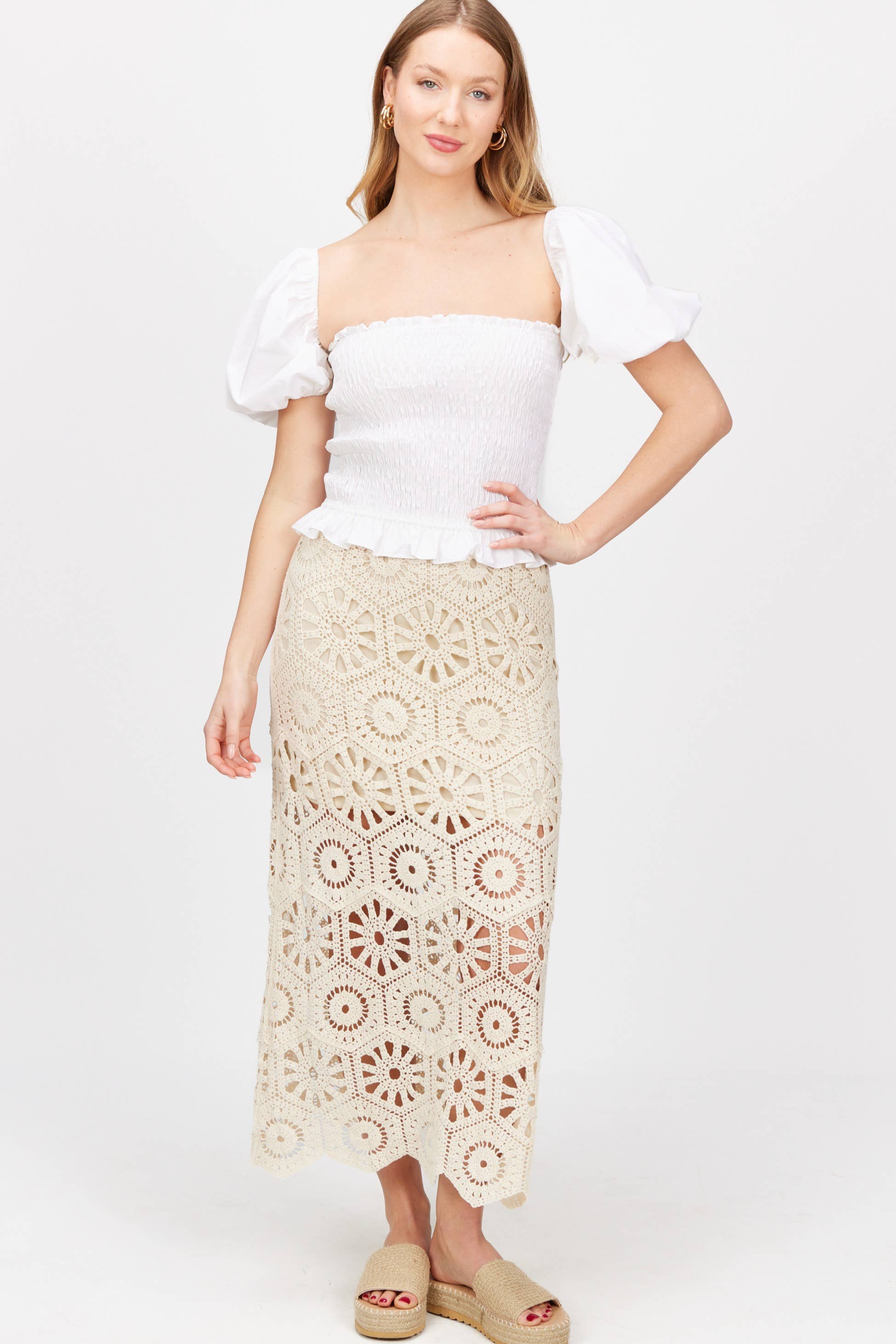 BOHO Breeze Crochet Maxi Skirt