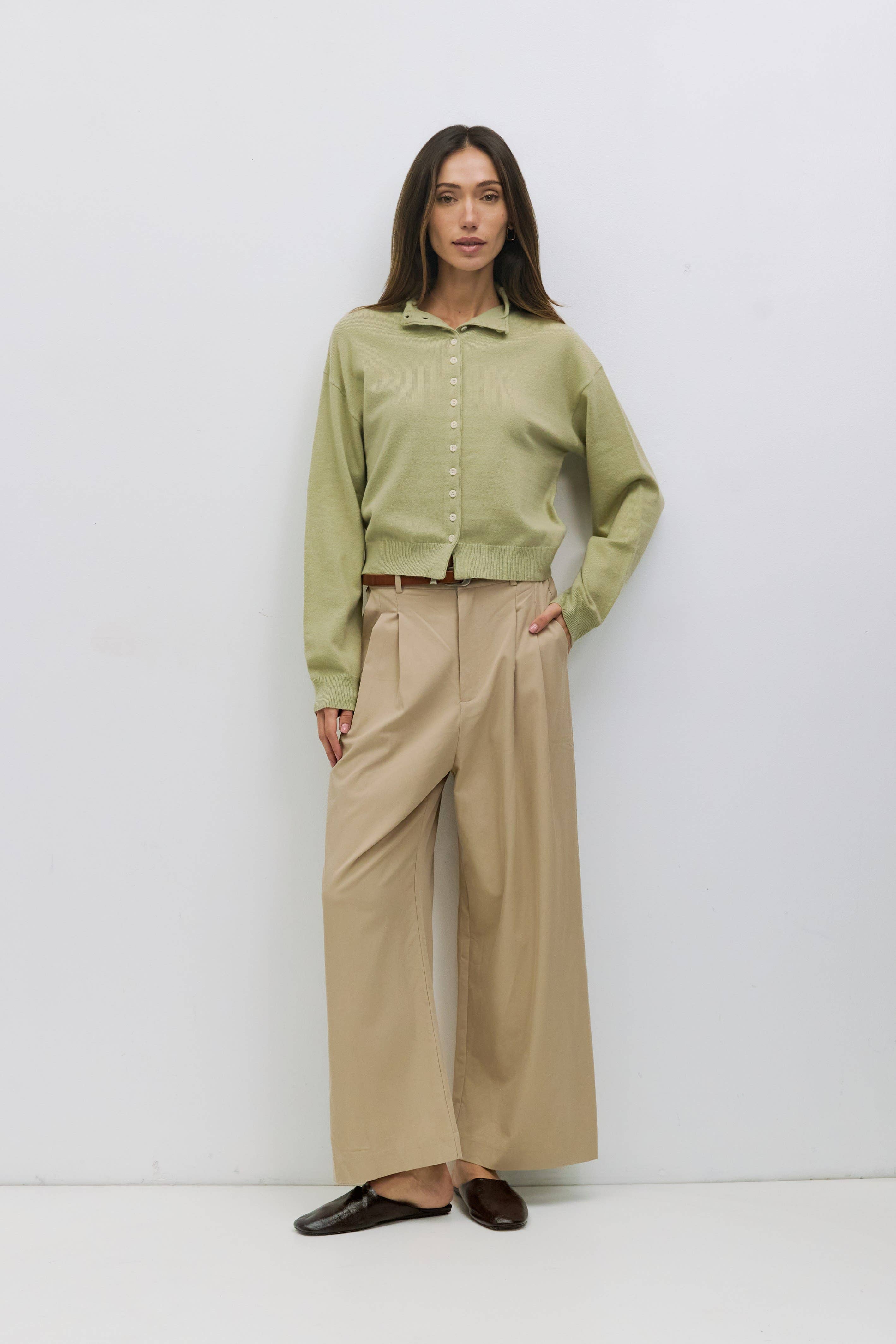 The Brooks Cardigan | High Neck Cardigan