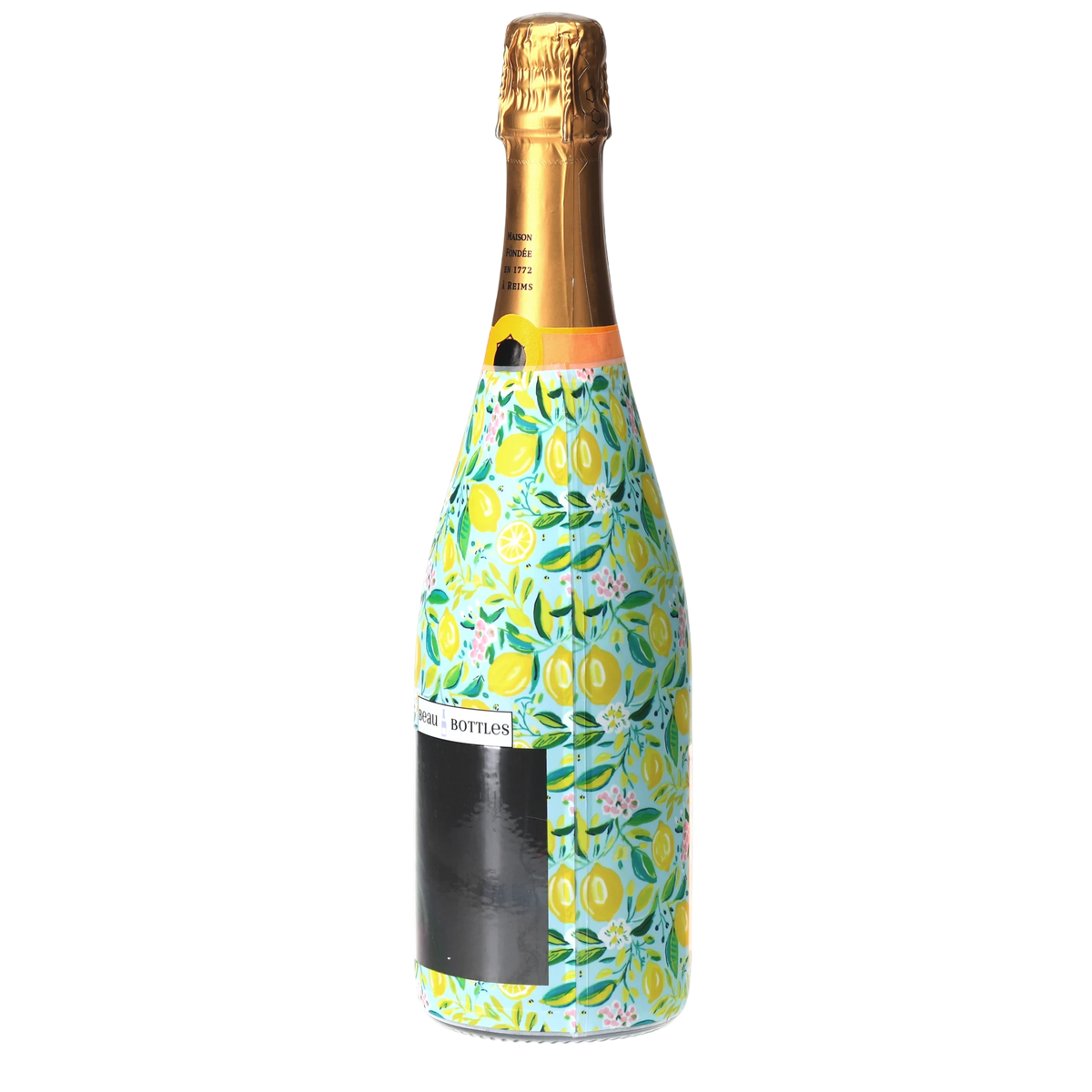 Lemon Champagne Bottle Wrap – Hostess Gift