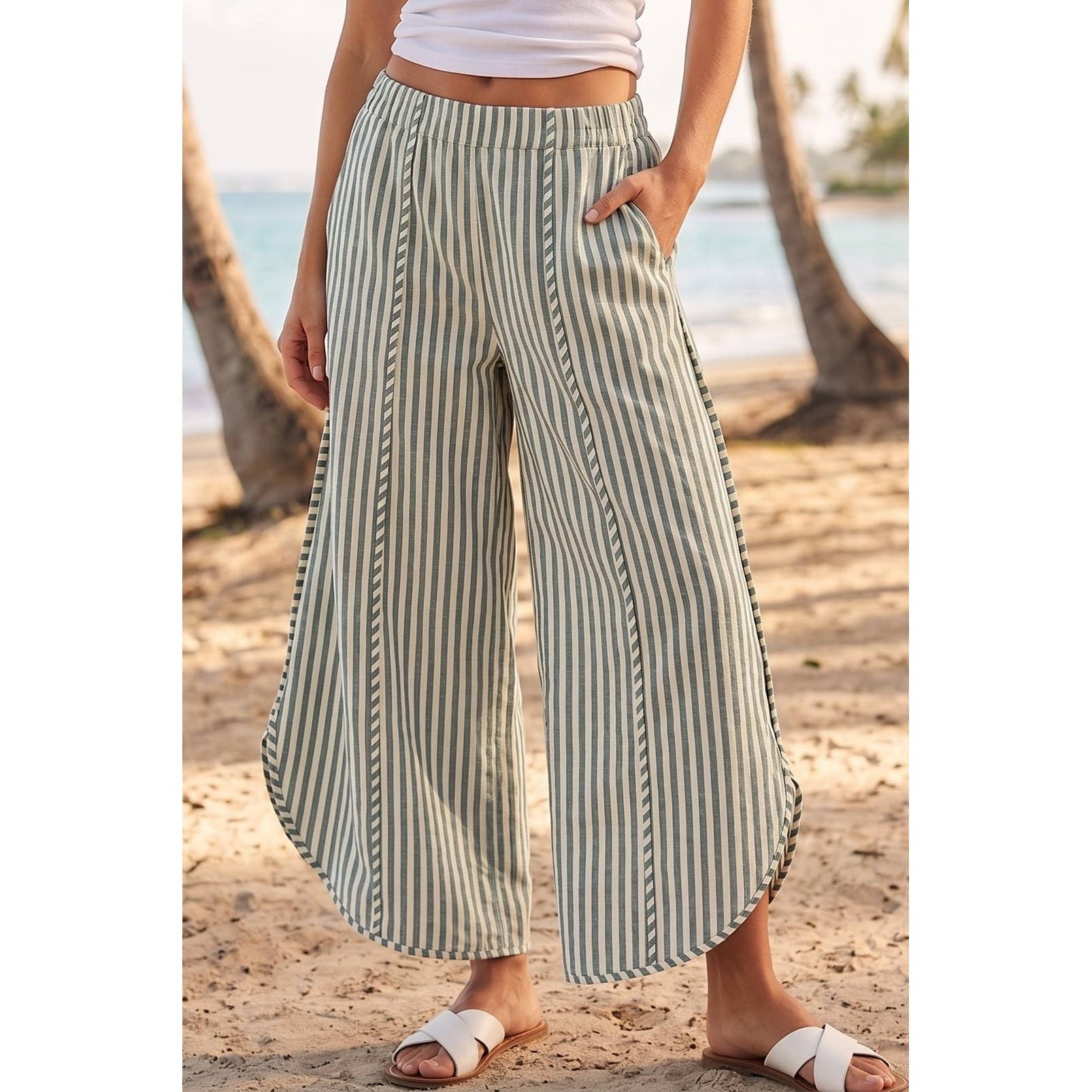 Coastal Stripe Tulip Relaxed Fit Pants