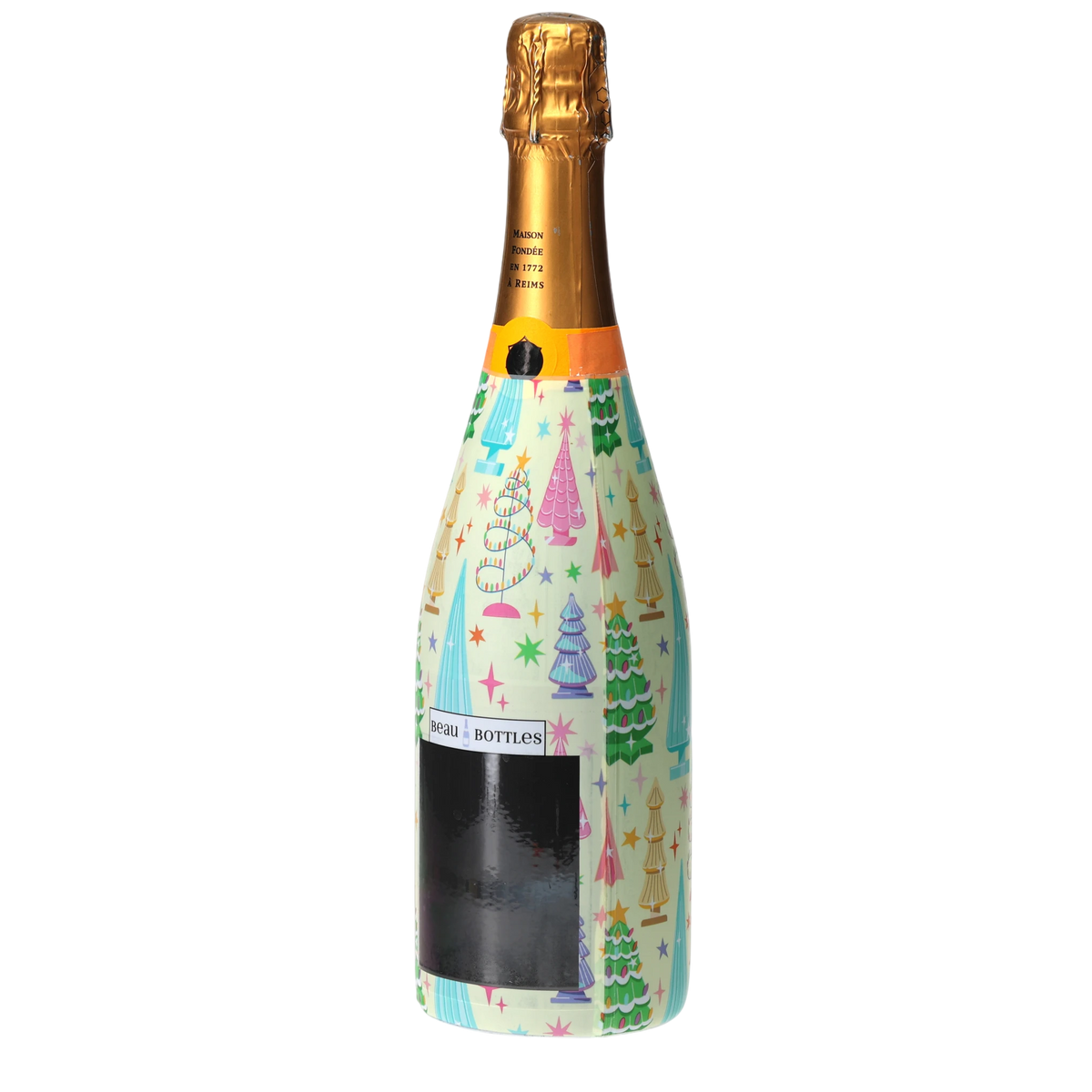 Christmas Tree Champagne Bottle Wrap – Holiday Gift