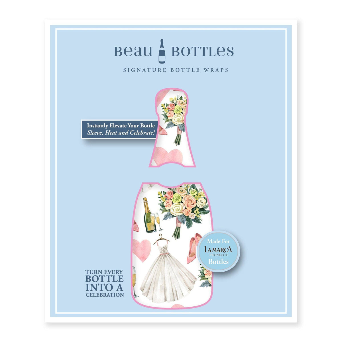 Wedding Prosecco Bottle Wrap – Bridal Shower Gift