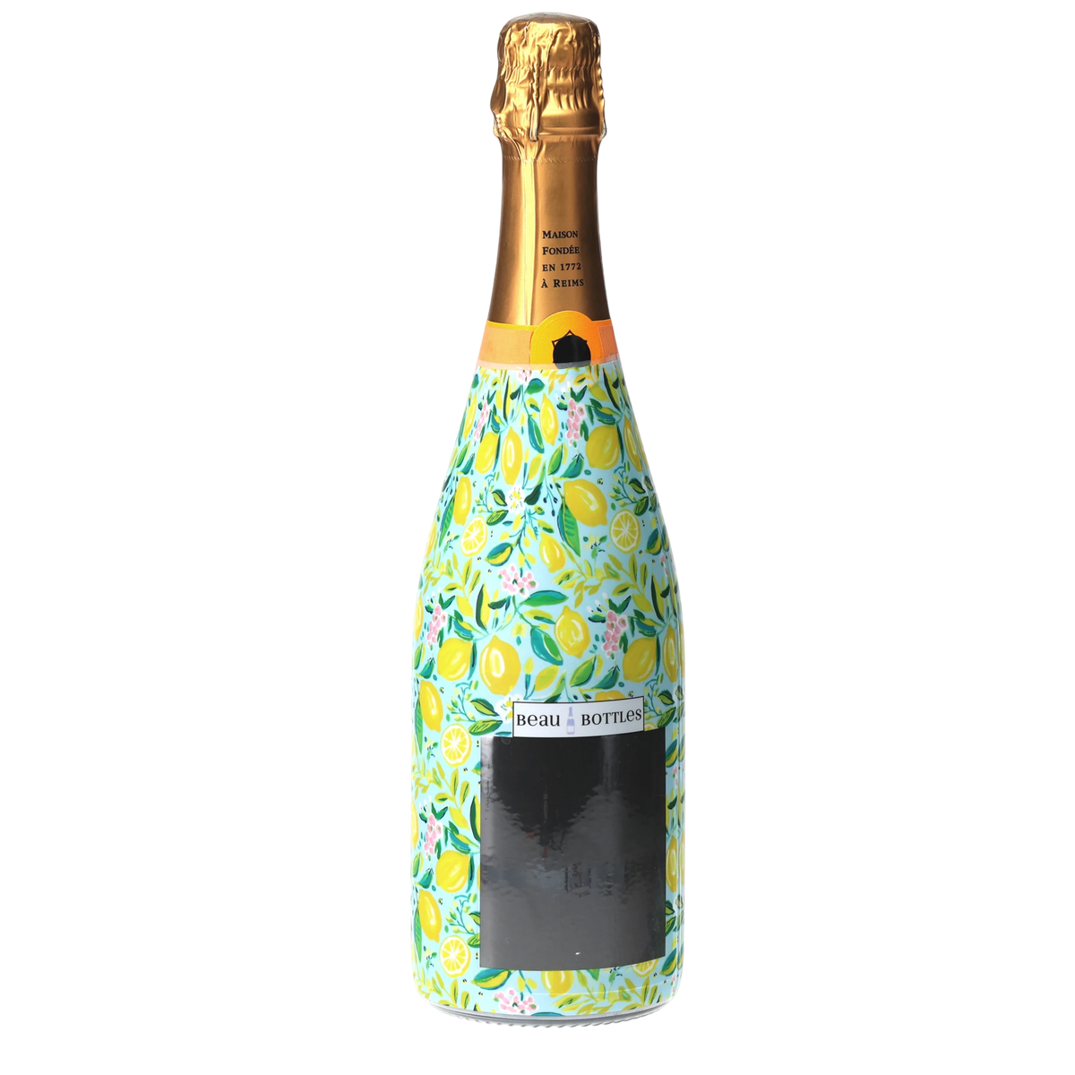 Lemon Champagne Bottle Wrap – Hostess Gift