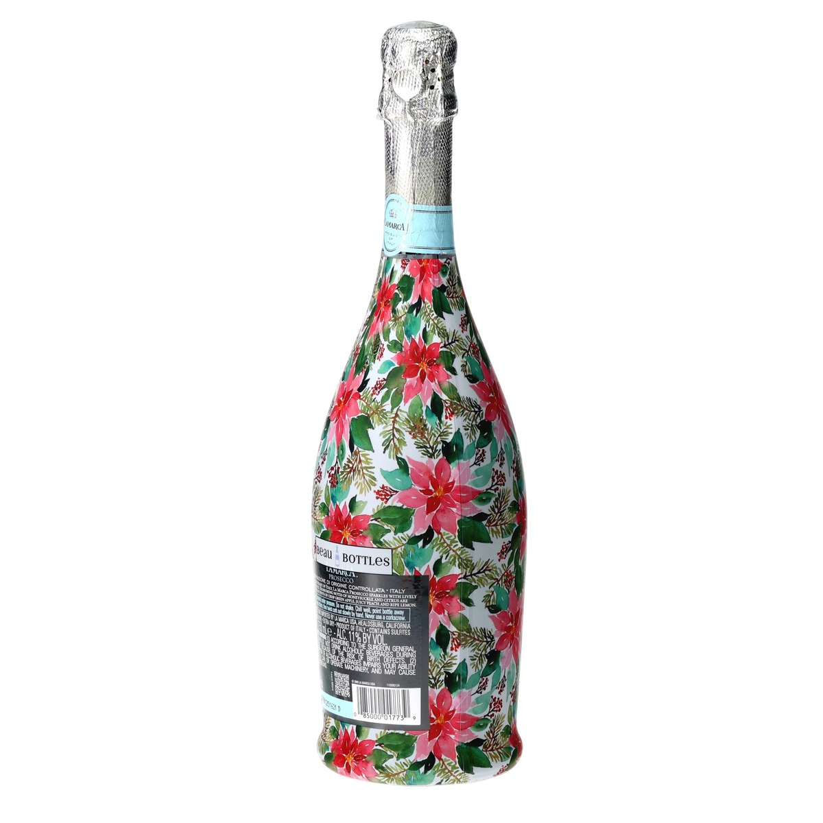 Holiday Floral Prosecco Bottle Wrap – Christmas Gift