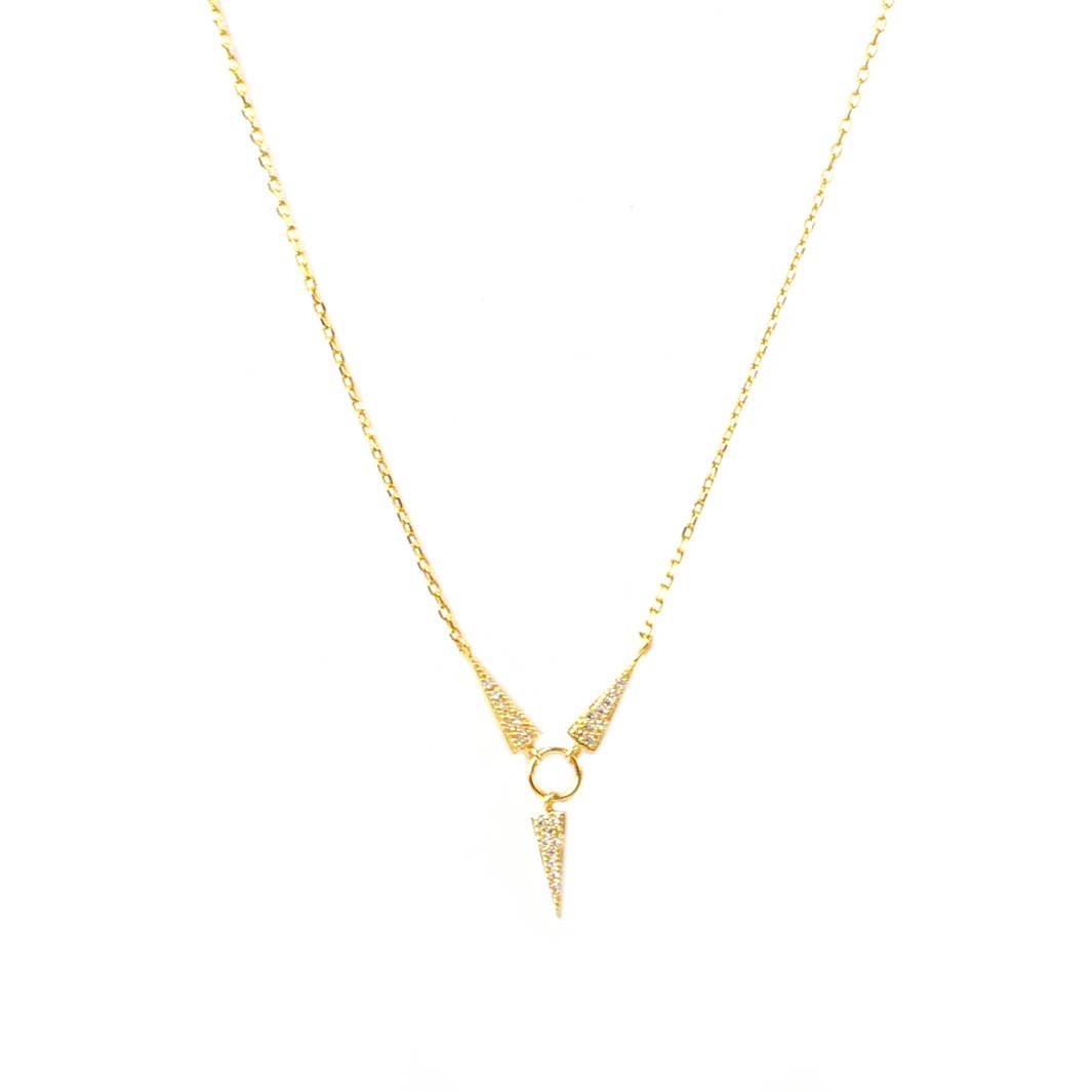 Triple triangle necklace