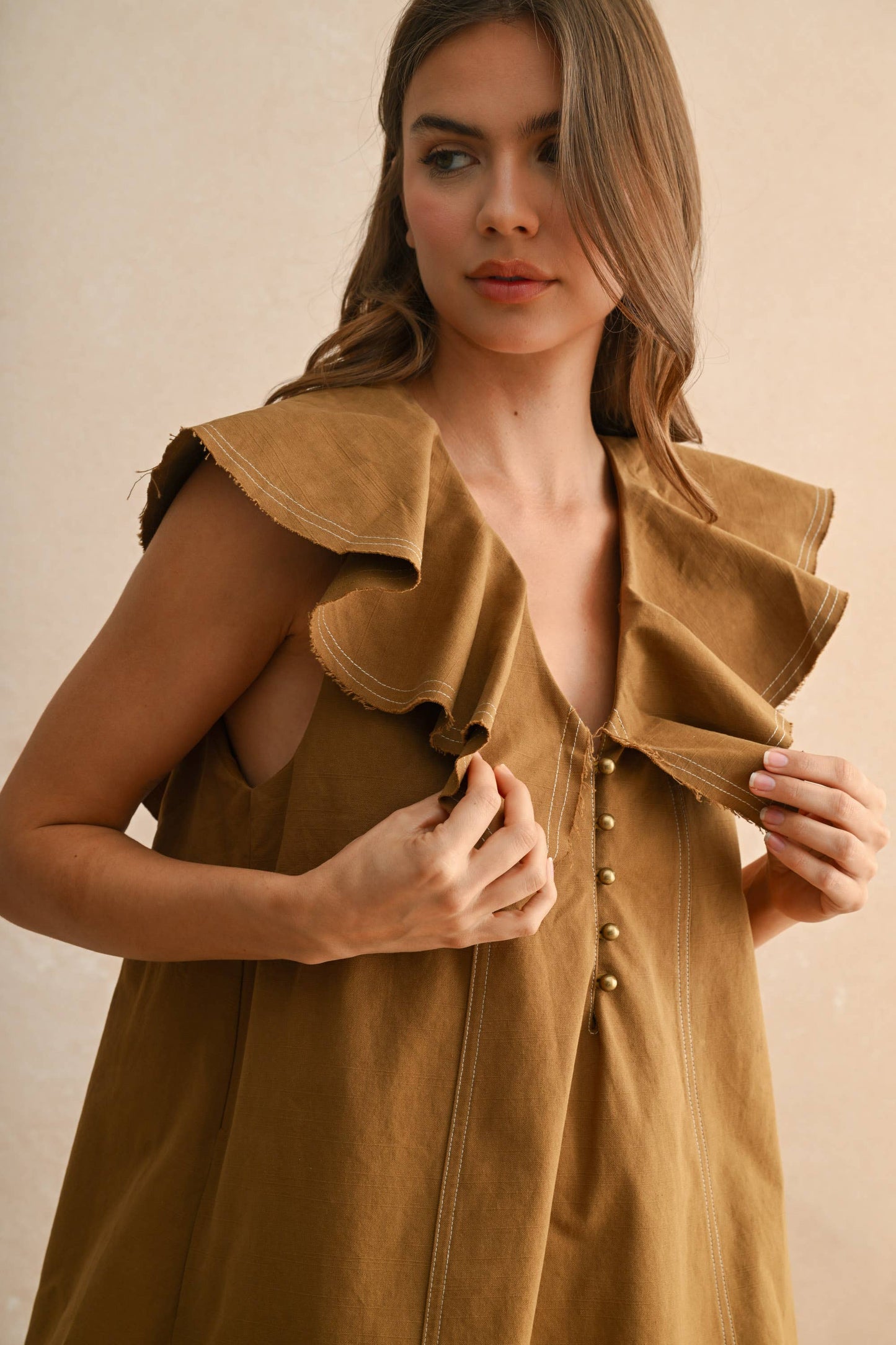 The Grace Woven Collared Dress