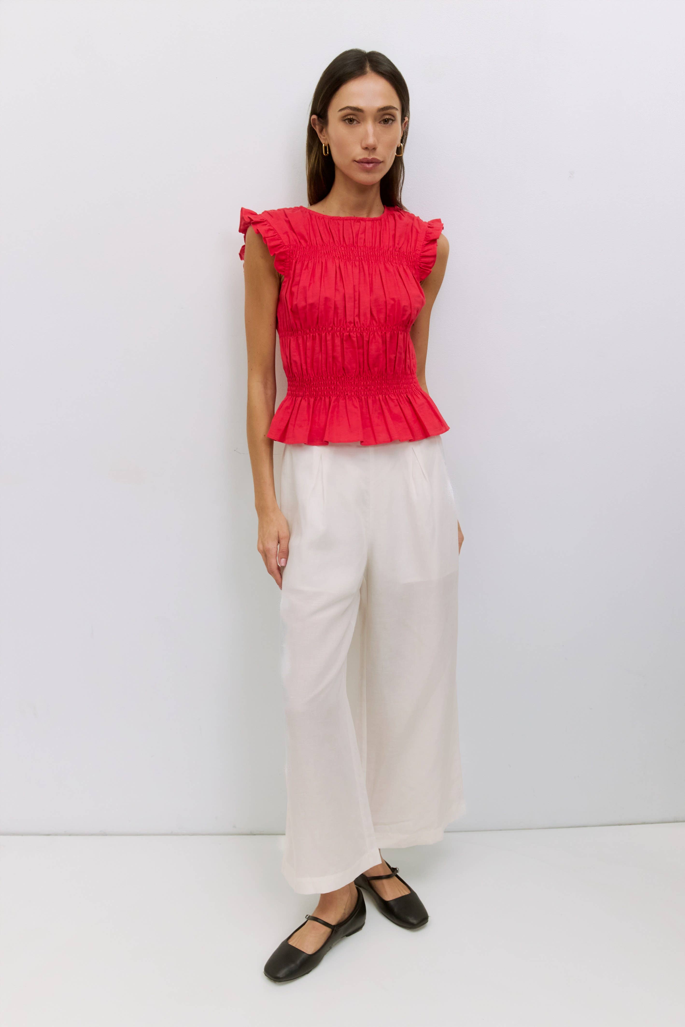 The Eugenie Top | Smocked Ruffle Top