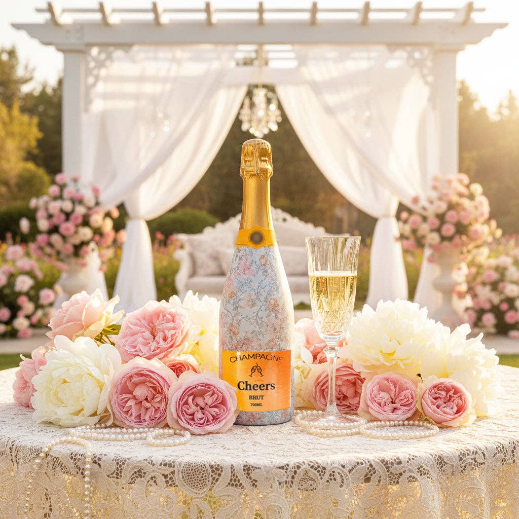Bridal Champagne Bottle Wrap – Wedding Gift