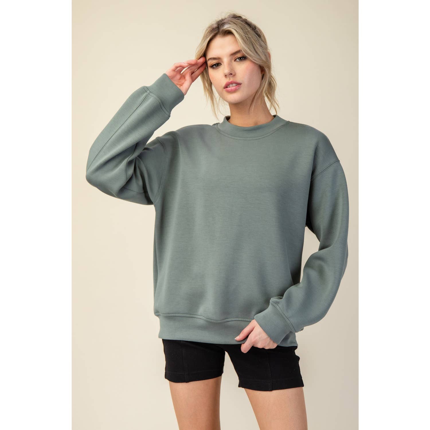 MOCK NECK PULLOVER