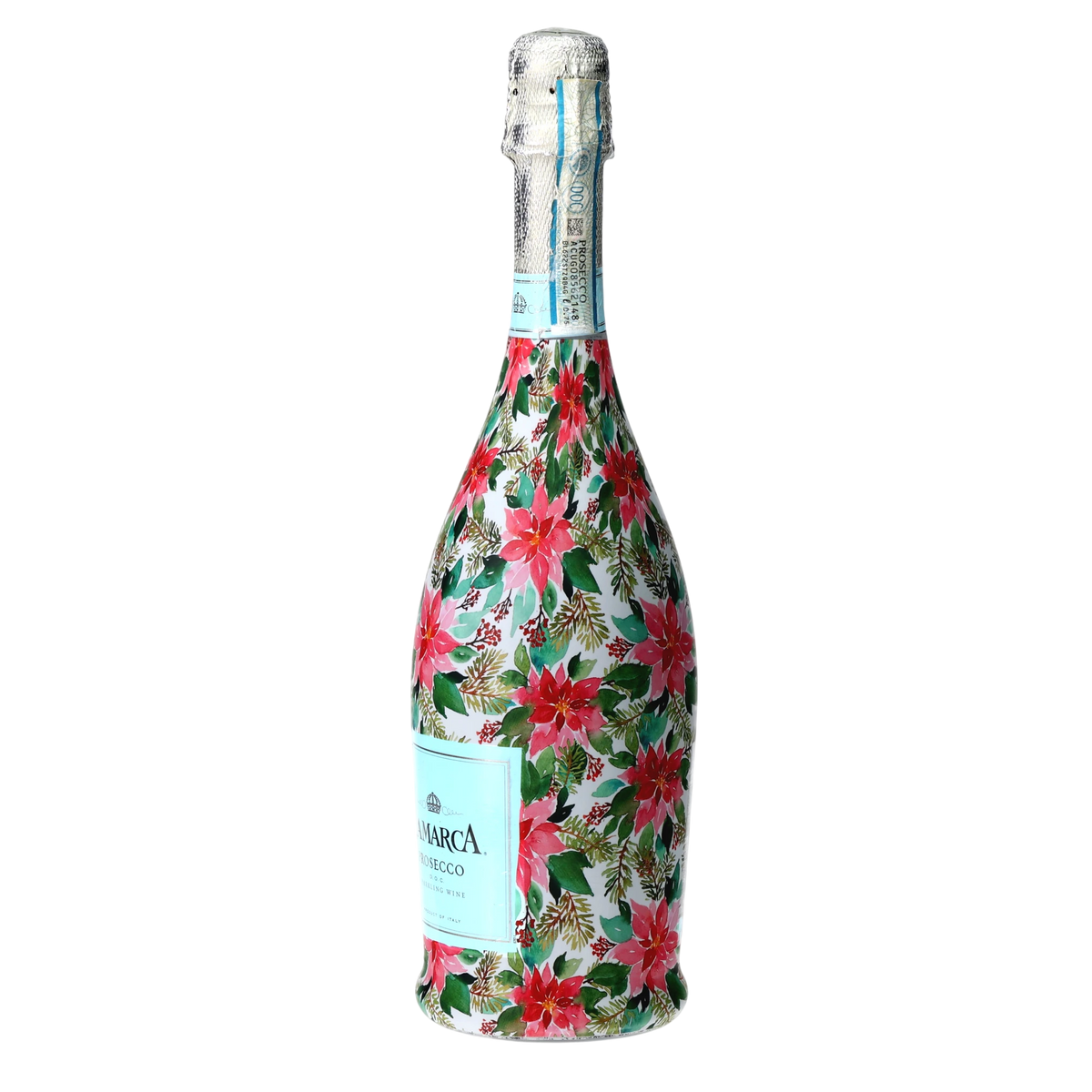 Holiday Floral Prosecco Bottle Wrap – Christmas Gift