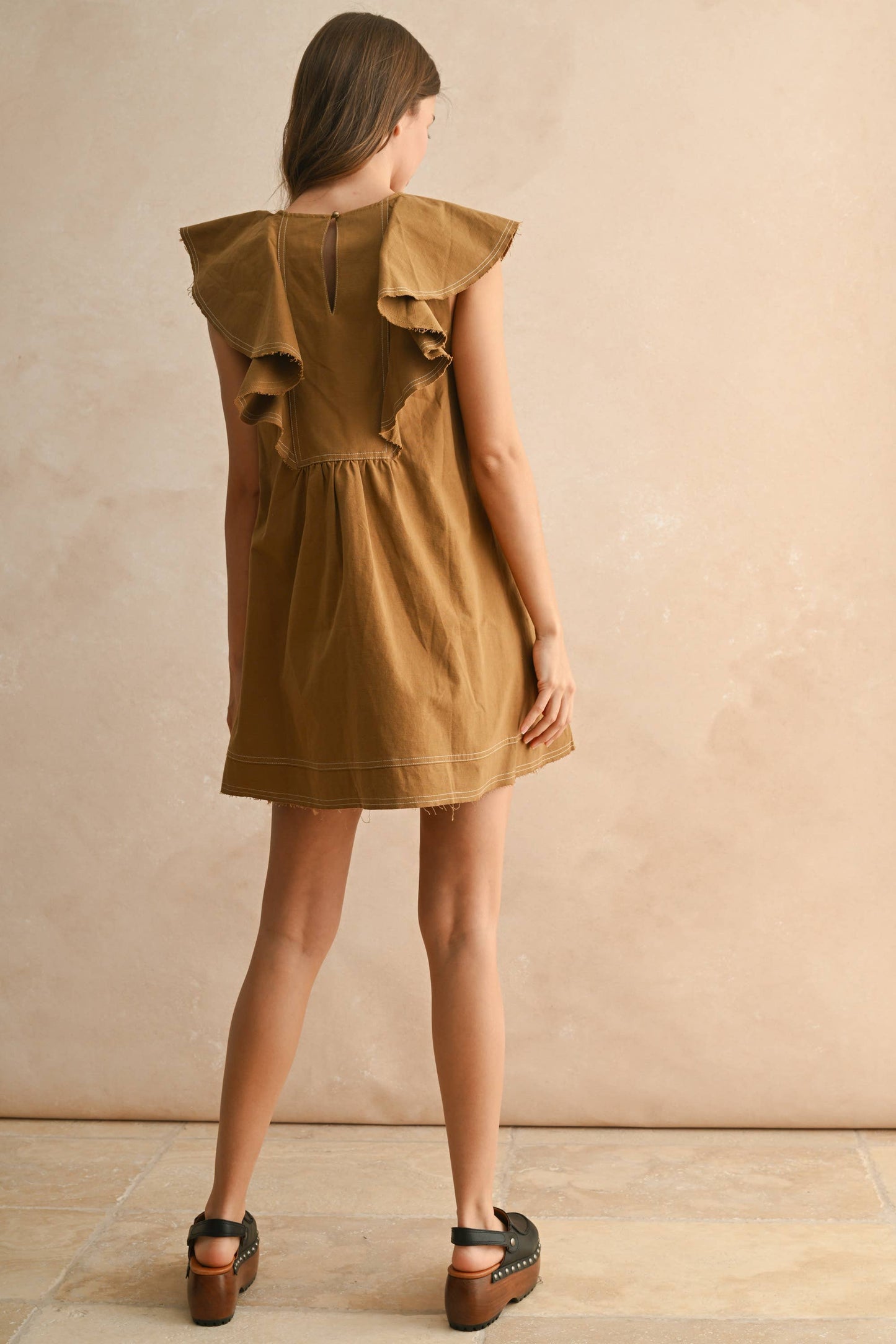 The Grace Woven Collared Dress