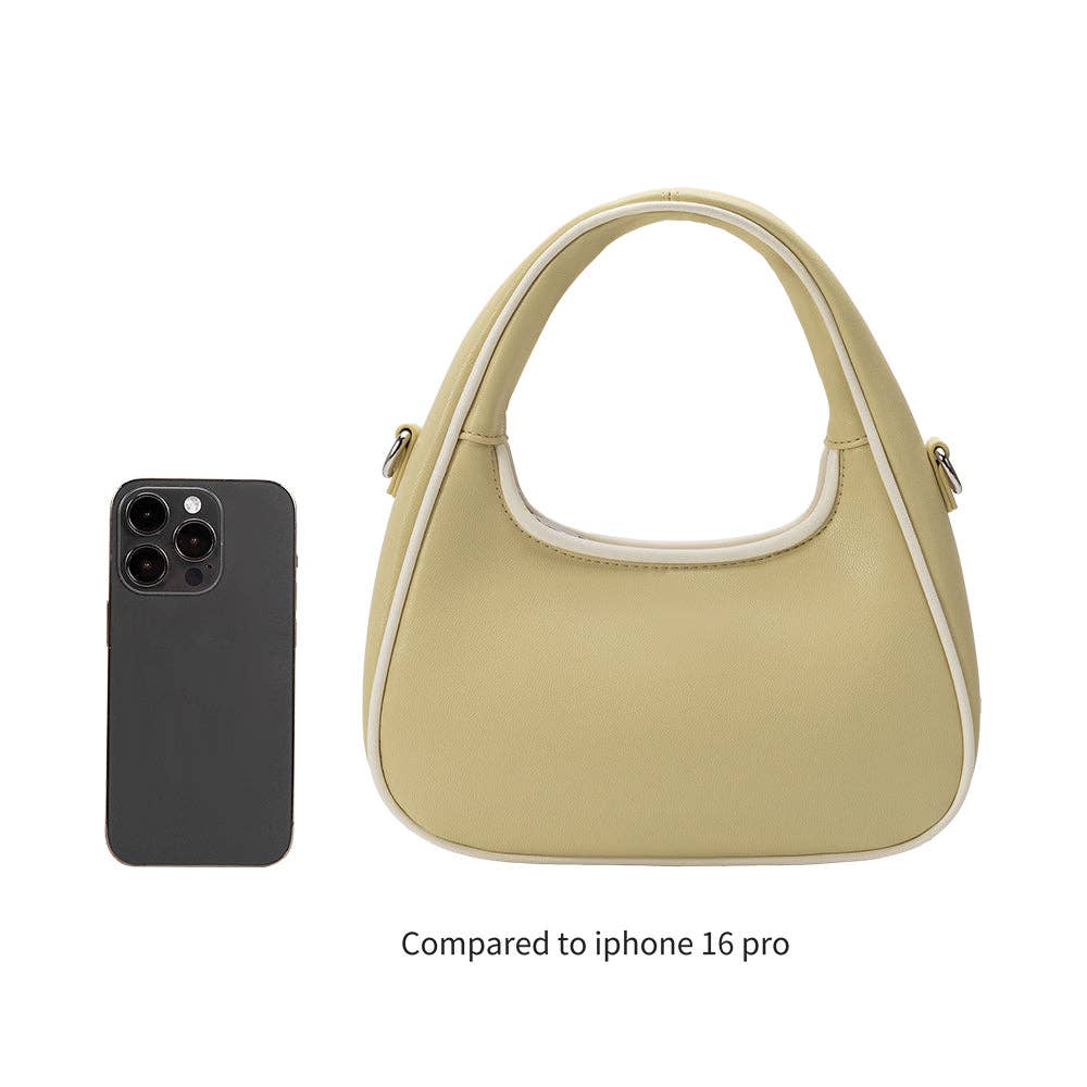 Sarita Yellow Top Handle Leather Bag