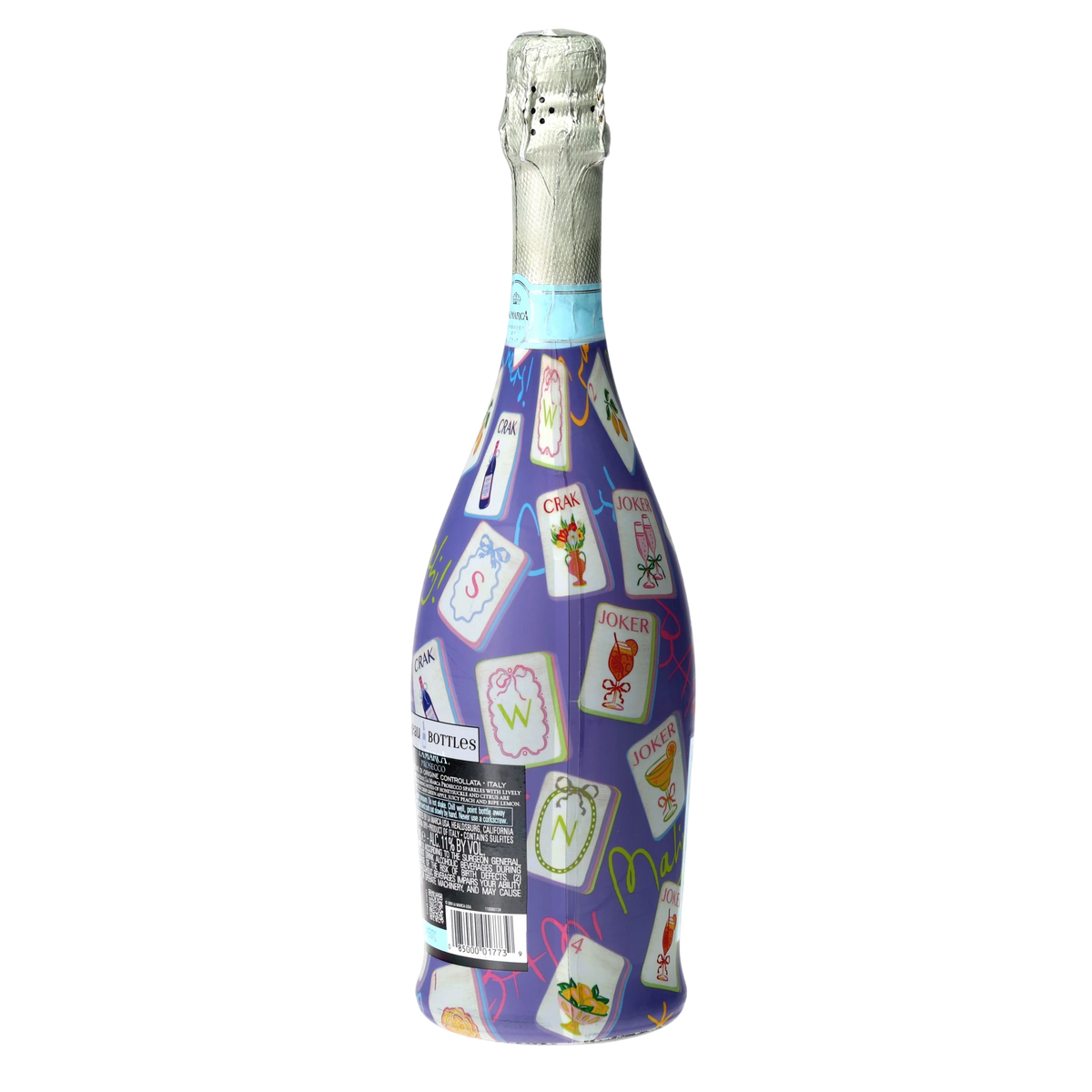 Purple Mahjong Prosecco Bottle Wrap – Gift for Her