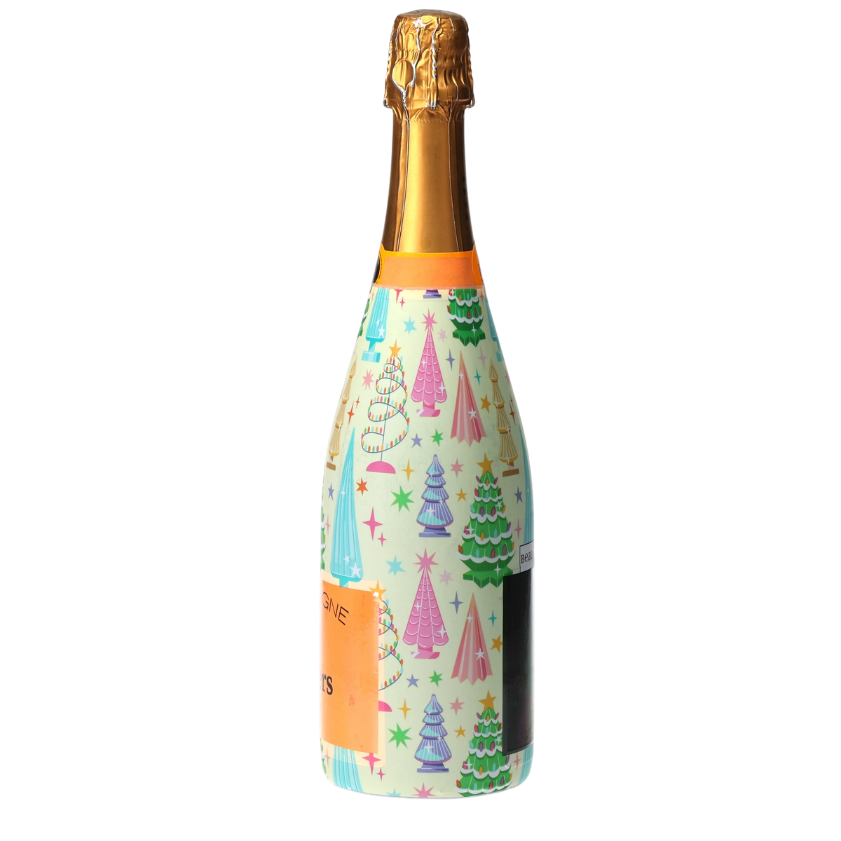 Christmas Tree Champagne Bottle Wrap – Holiday Gift