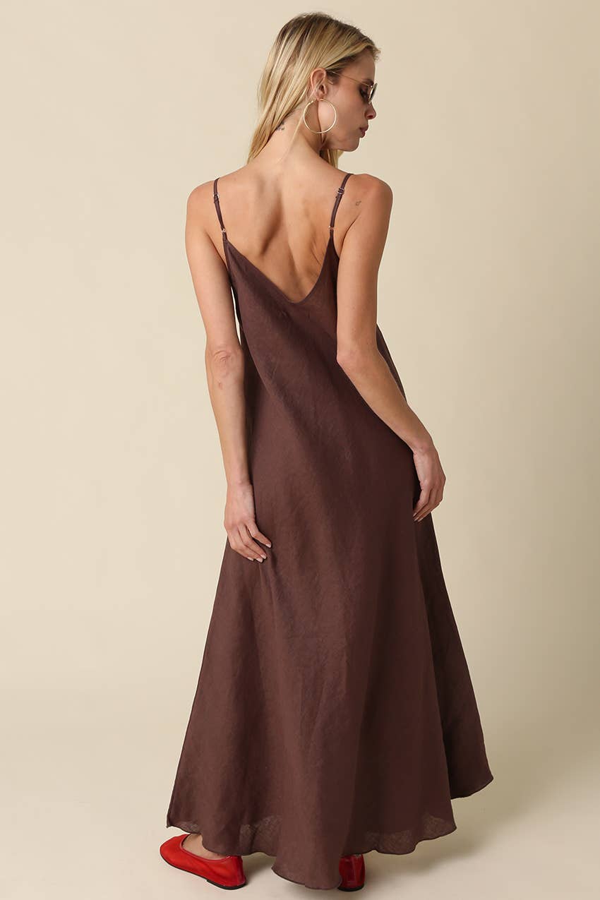 Linen Slip Maxi Dress