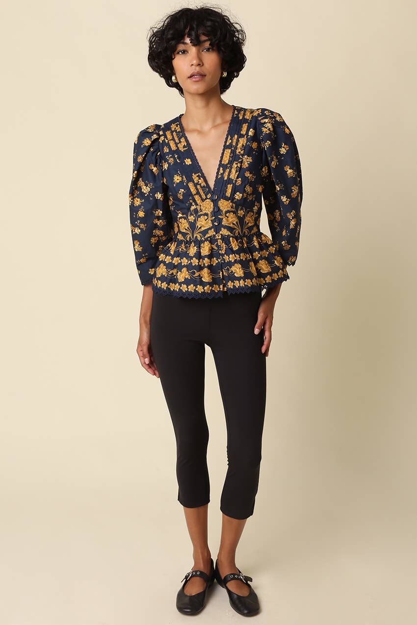 Arya Floral Puff Sleeve Blouse