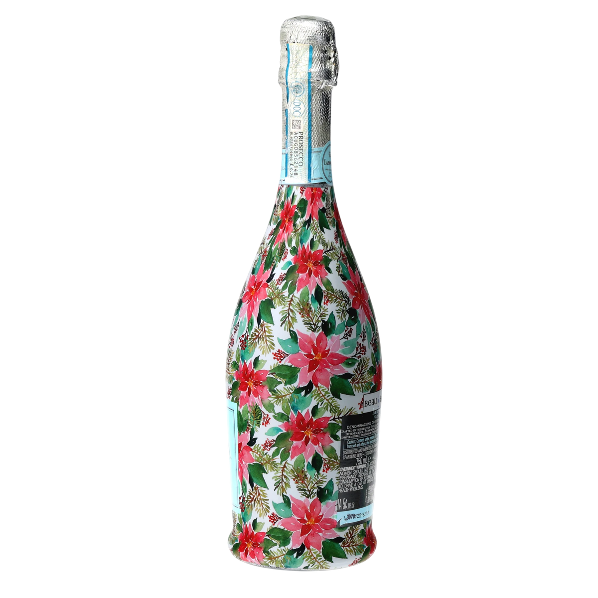 Holiday Floral Prosecco Bottle Wrap – Christmas Gift