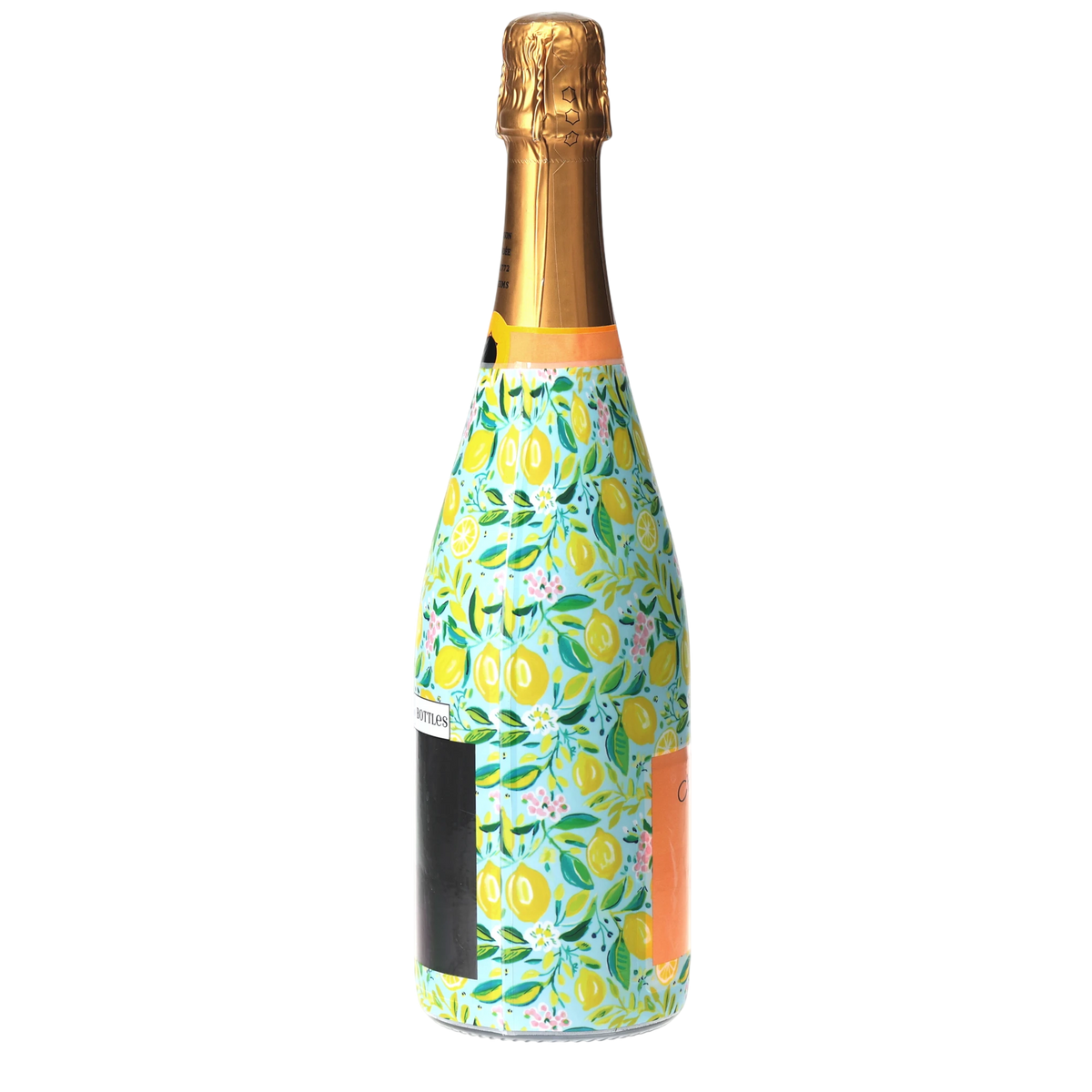 Lemon Champagne Bottle Wrap – Hostess Gift