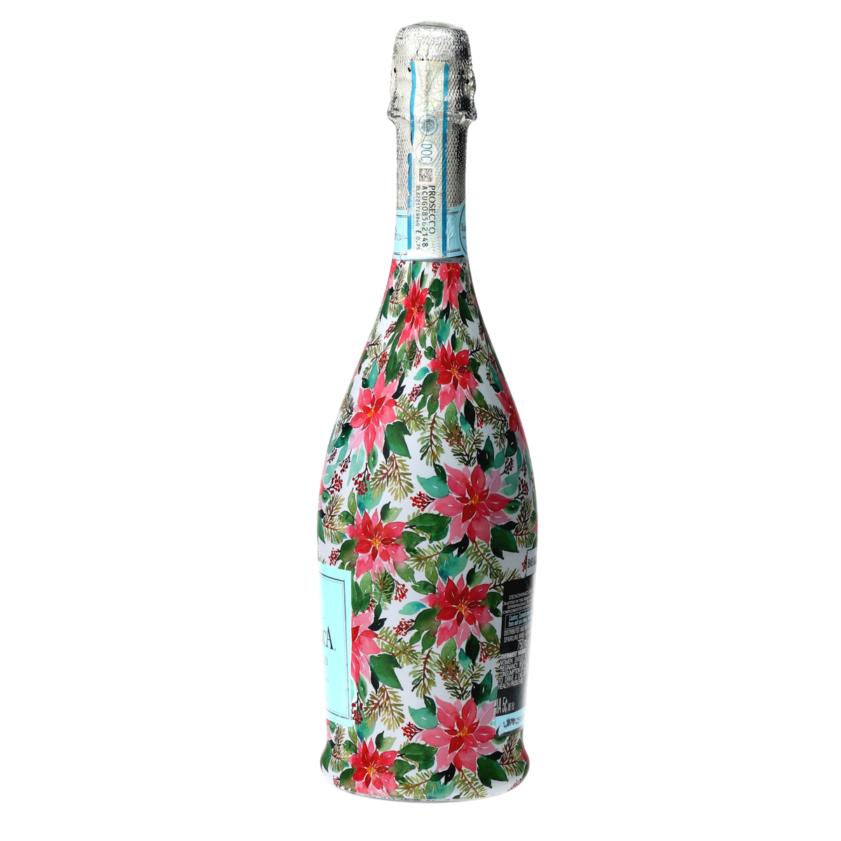 Holiday Floral Prosecco Bottle Wrap – Christmas Gift