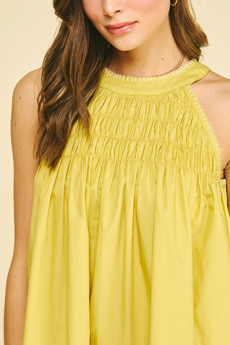 Halter Neck A-Line Mini Dress