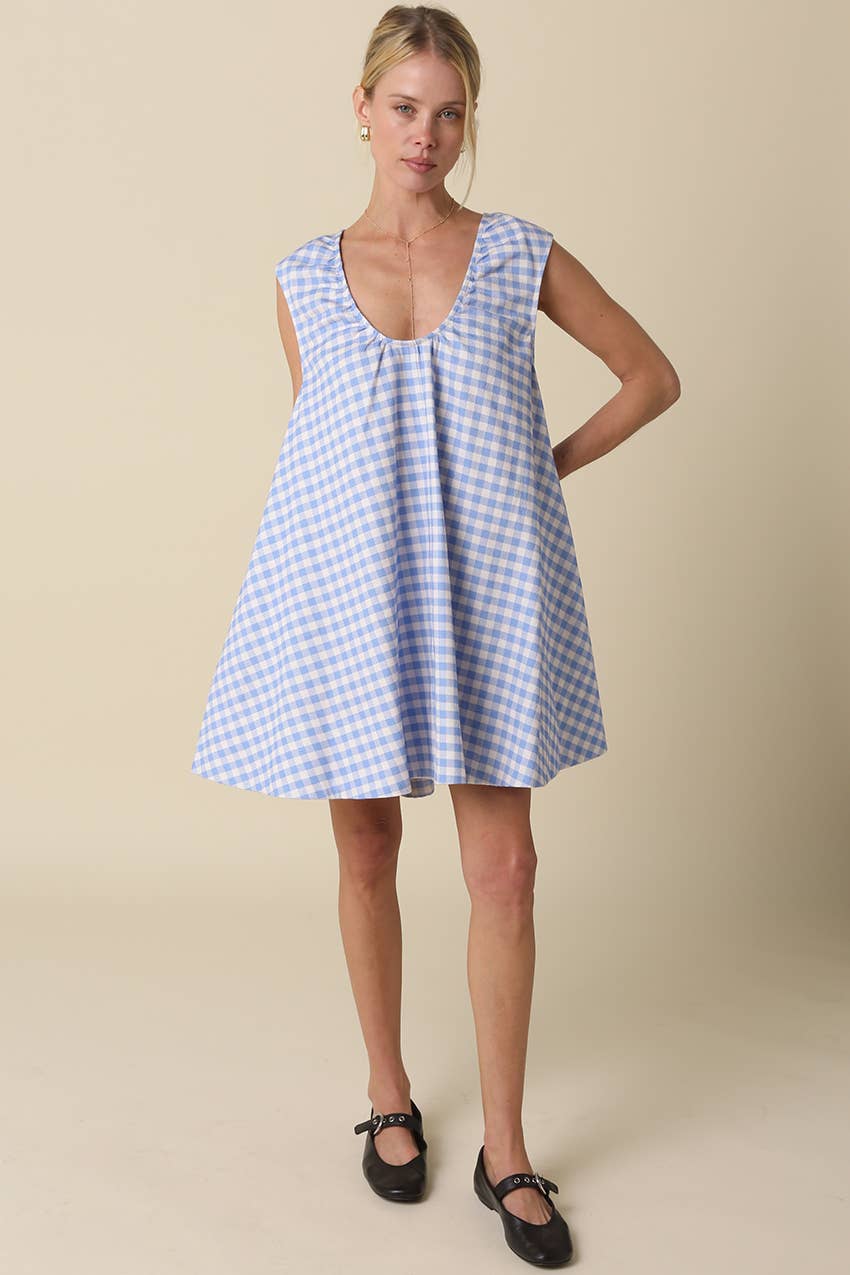 Gingham Swing Mini Dress
