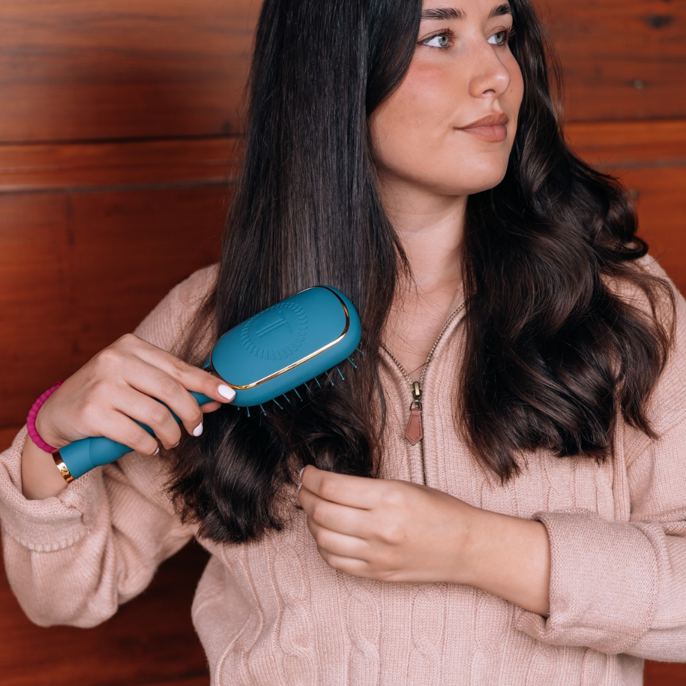 Teleties Detangler | Teal With It | Fine | Full Size Brush
