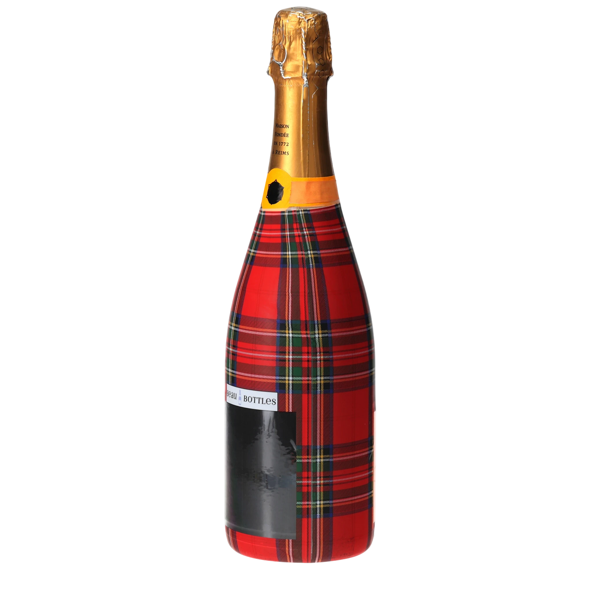 Christmas Tartan Champagne Bottle Wrap – Holiday Gift