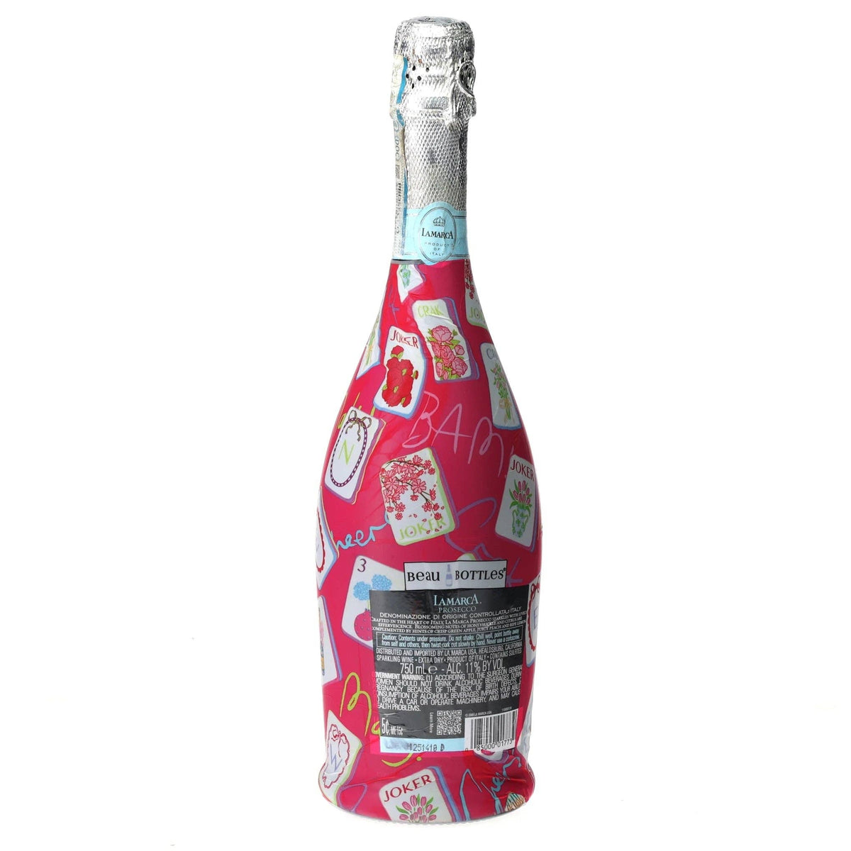Pink Mahjong Prosecco Bottle Wrap – Gift for Her