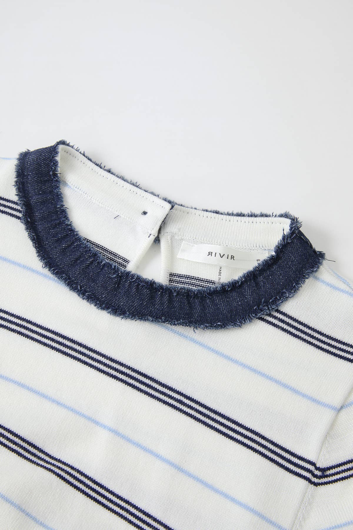 Short Sleeve Knit Dress with Stripe Pattern