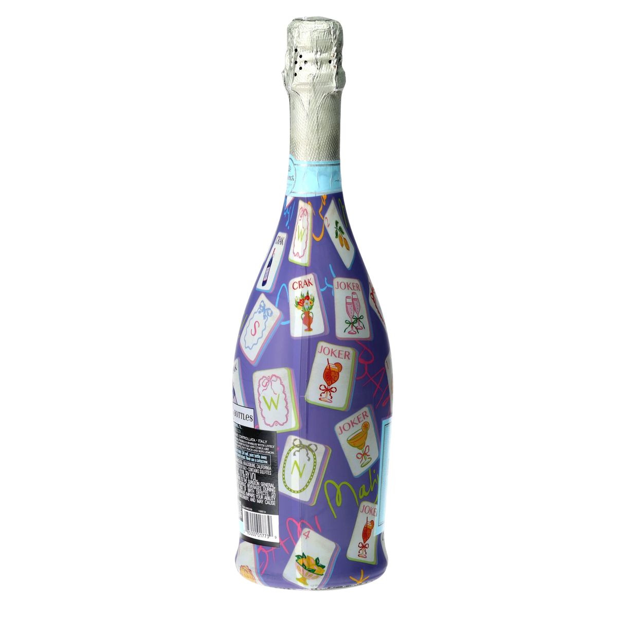 Purple Mahjong Prosecco Bottle Wrap – Gift for Her