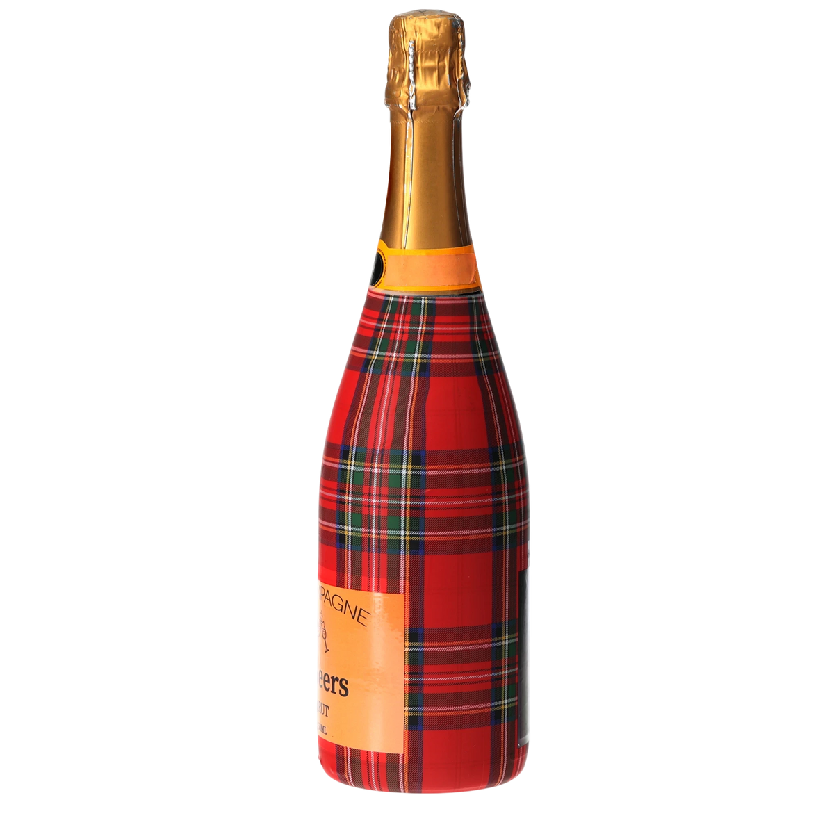 Christmas Tartan Champagne Bottle Wrap – Holiday Gift