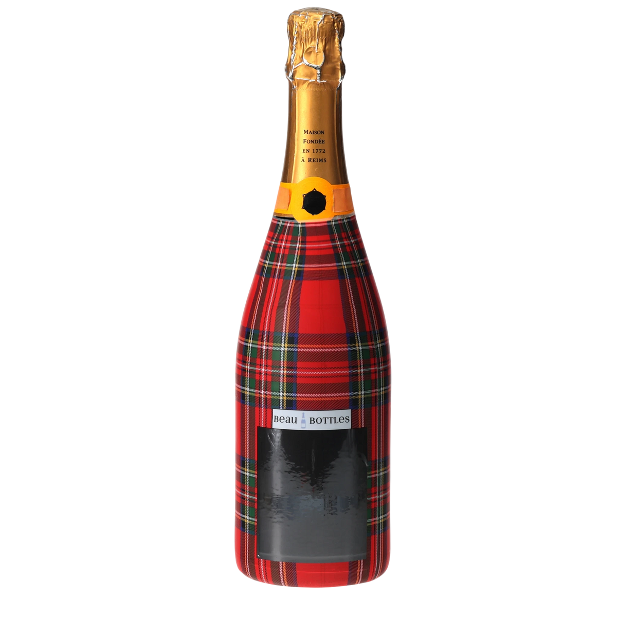 Christmas Tartan Champagne Bottle Wrap – Holiday Gift