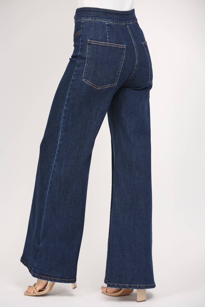 HIGH WAISTED WIDE LEG JEAN