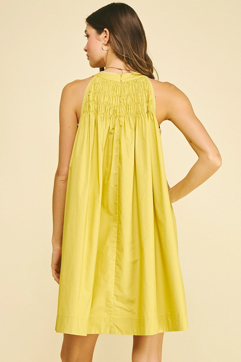 Halter Neck A-Line Mini Dress