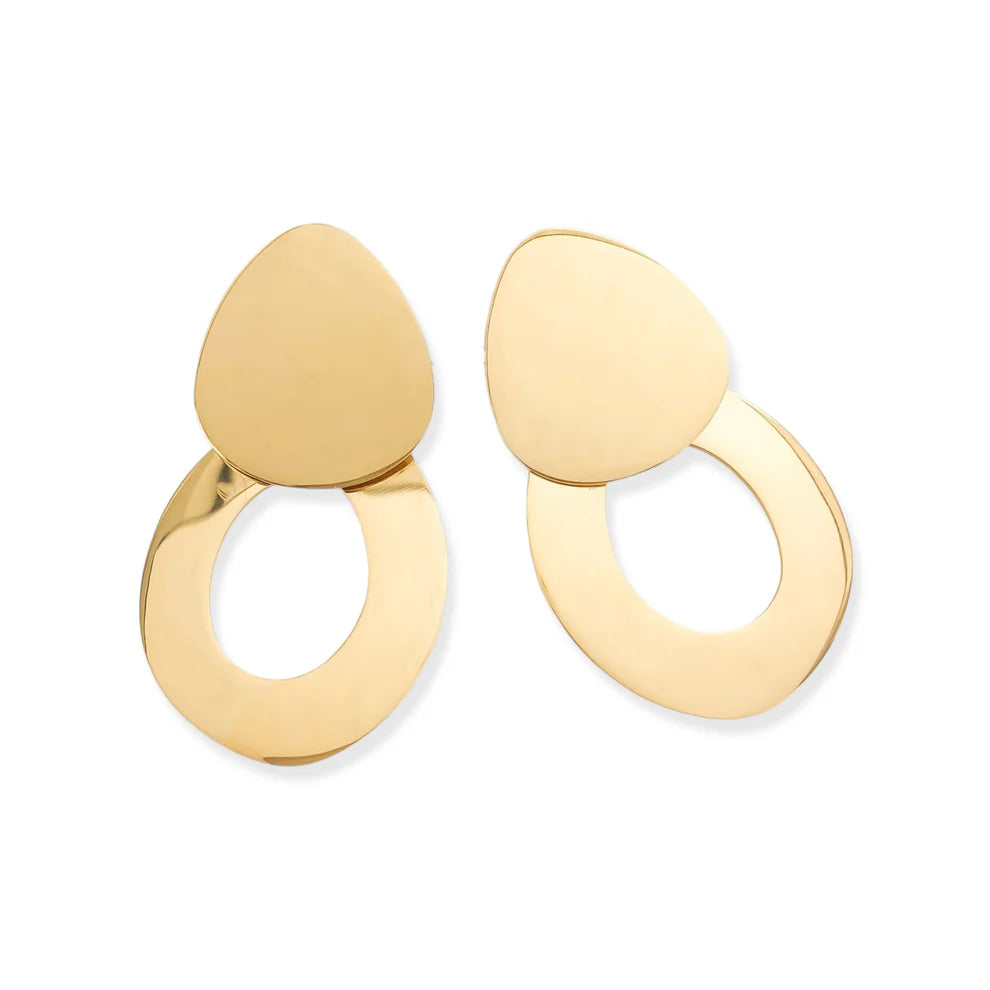 drop earrings with hoop detail gold womens pushback earrings
