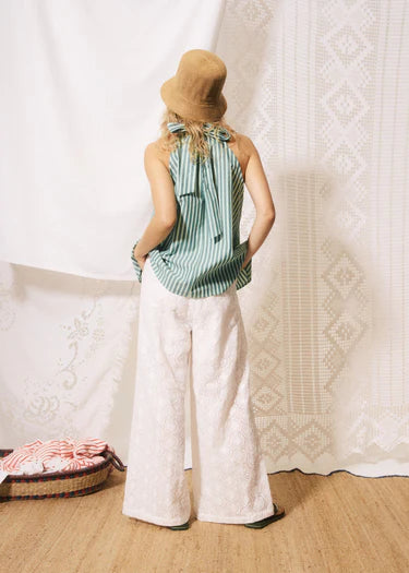 Sleeveless Top With Tunnel Neck