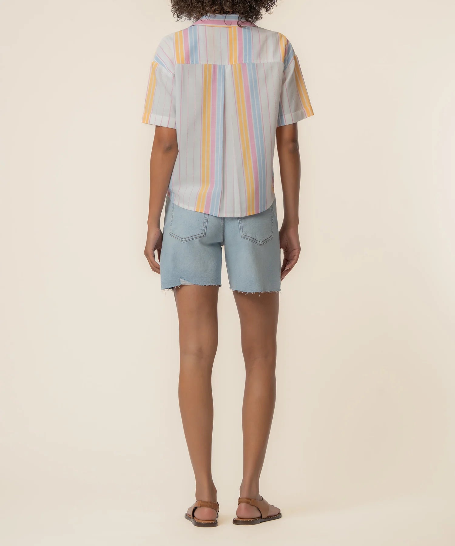 KUT | Brianna Linen Boxy Shirt