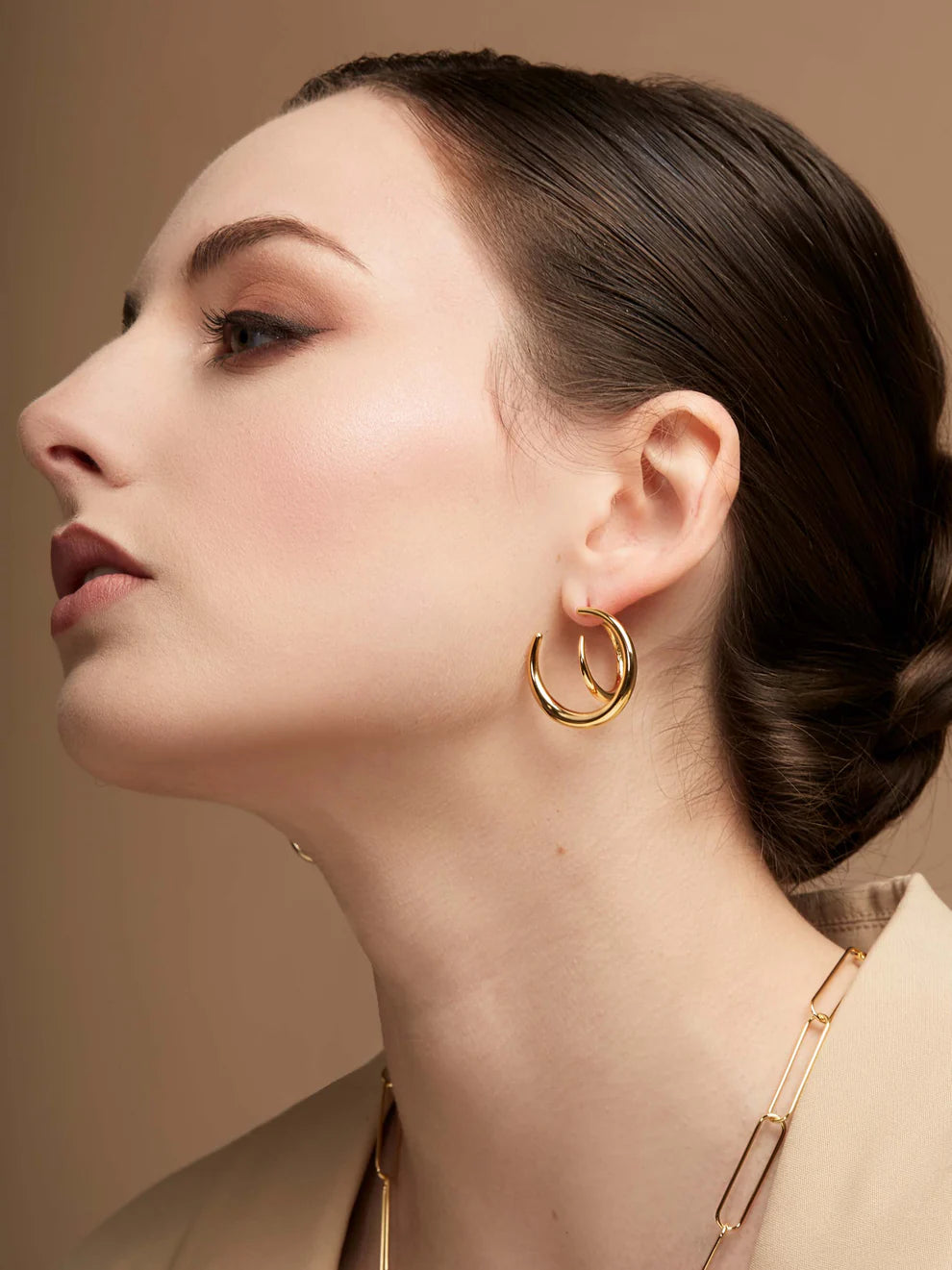 Two Dimensional Hoop Earring