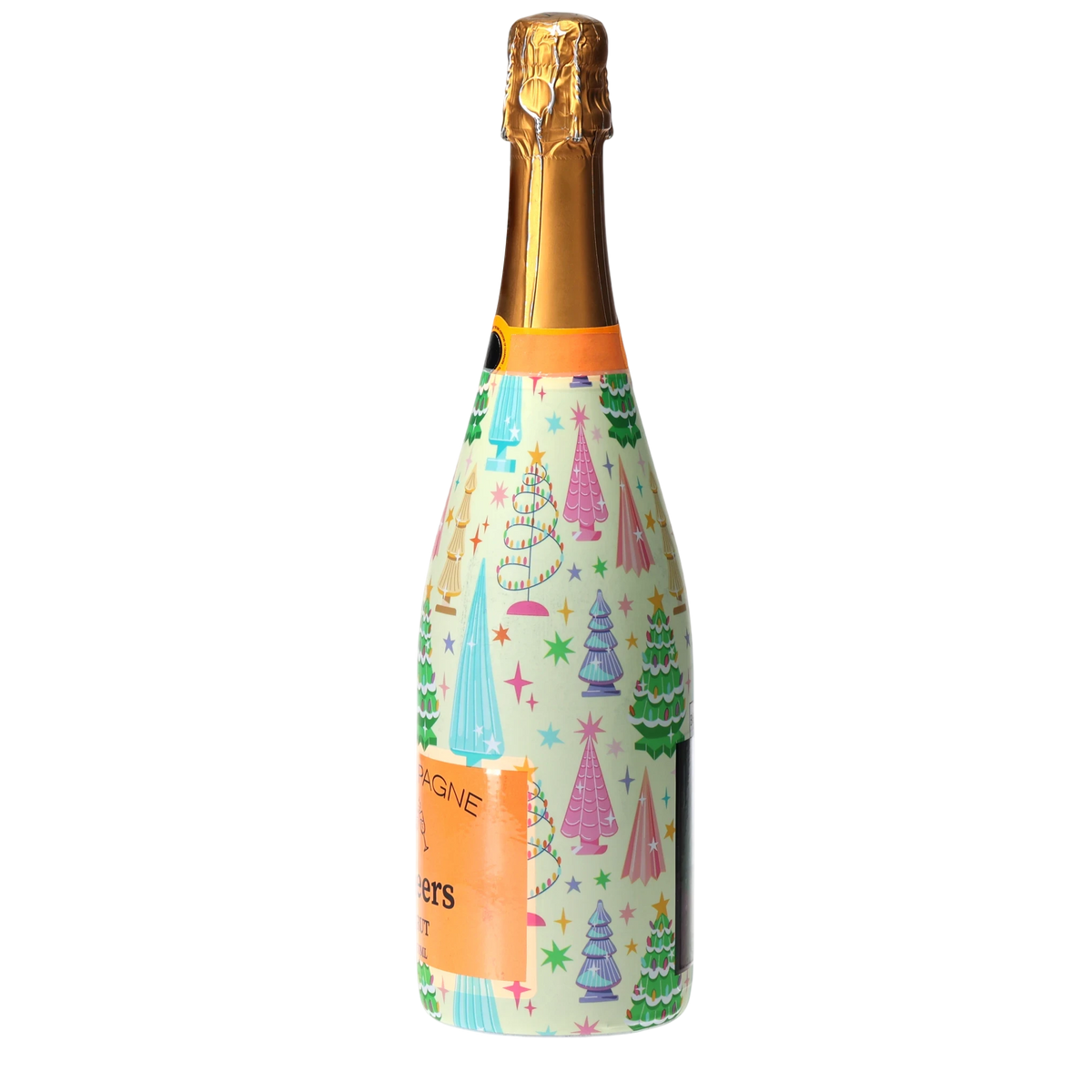 Christmas Tree Champagne Bottle Wrap – Holiday Gift